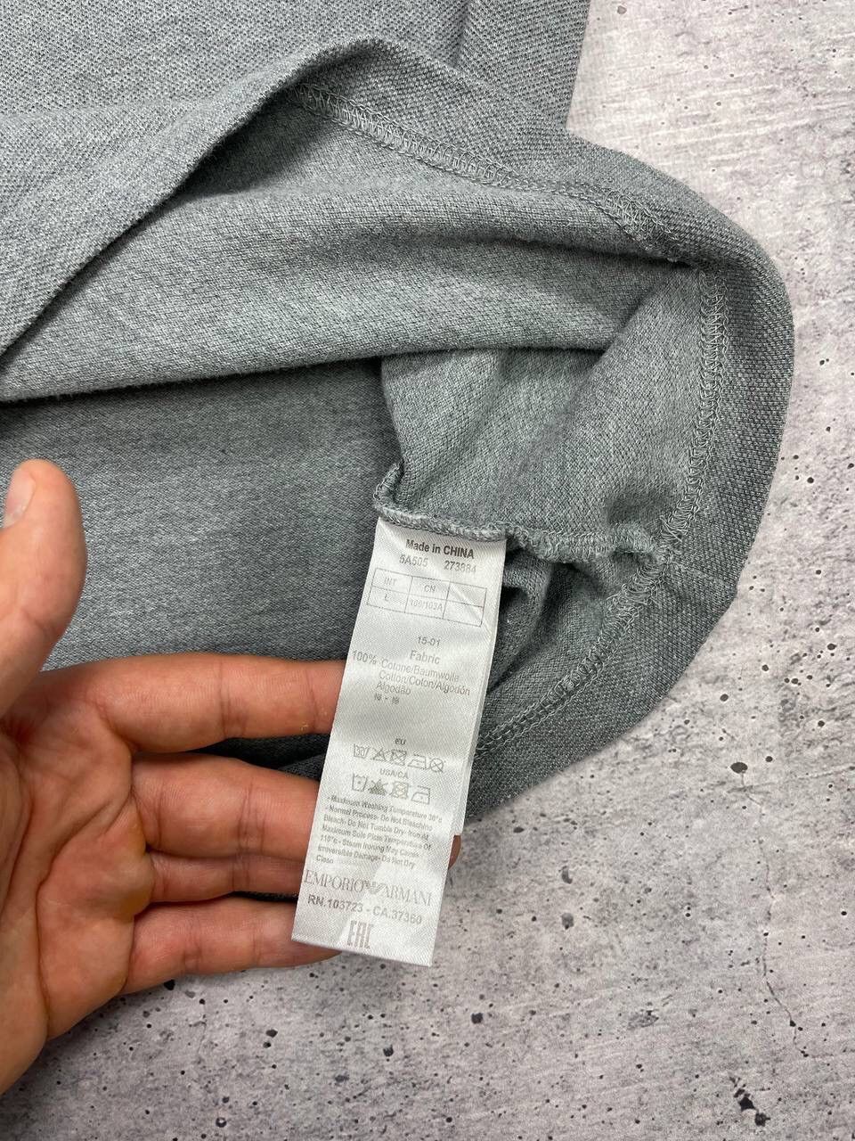 Armani × Emporio Armani Vintage Emporio Armani EA7 Y2K Style Grey Polo Longsleeve Size US L / EU 52-54 / 3 - 10 Thumbnail