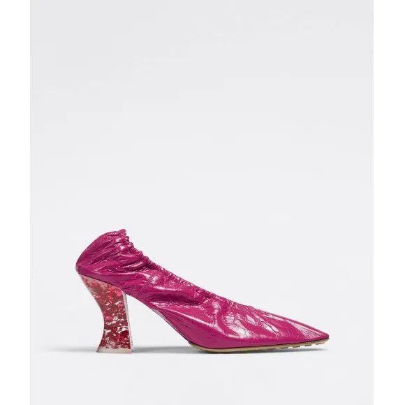 Bottega Veneta o1n1vont1024 Almond Lambskin Pumps in Hollyhock Pink Size US 9 / IT 39 - 1 Thumbnail