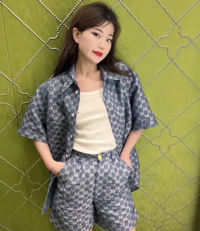 Gucci Gucci Blue logo jacquard full print linen lapel single-bre Size XS / US 0-2 / IT 36-38 - 8 Thumbnail