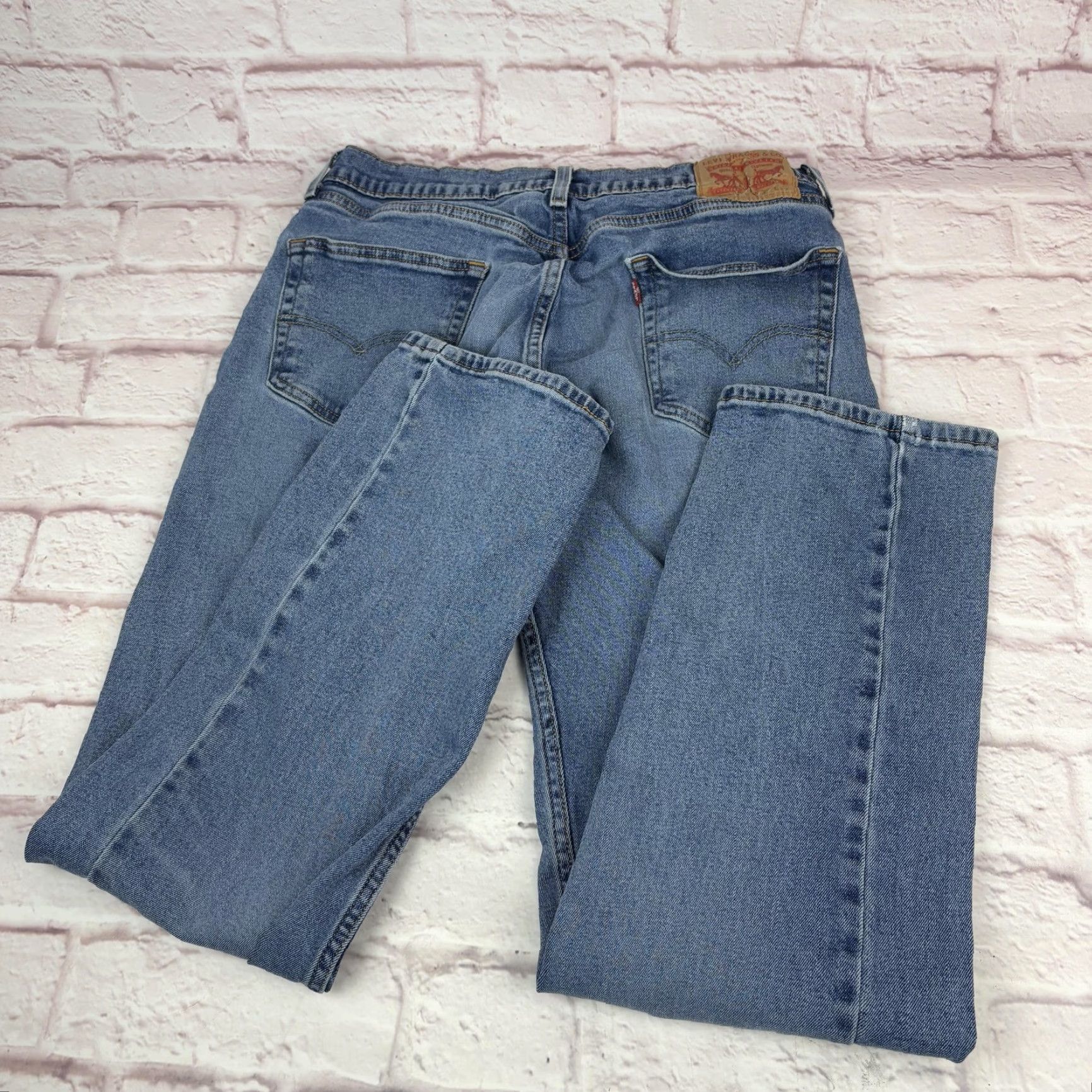 Levi's Levi's 505 Jeans Mens Regular Straight 32x30 Medium Blue Denim Size US 32 / EU 48 - 3 Thumbnail