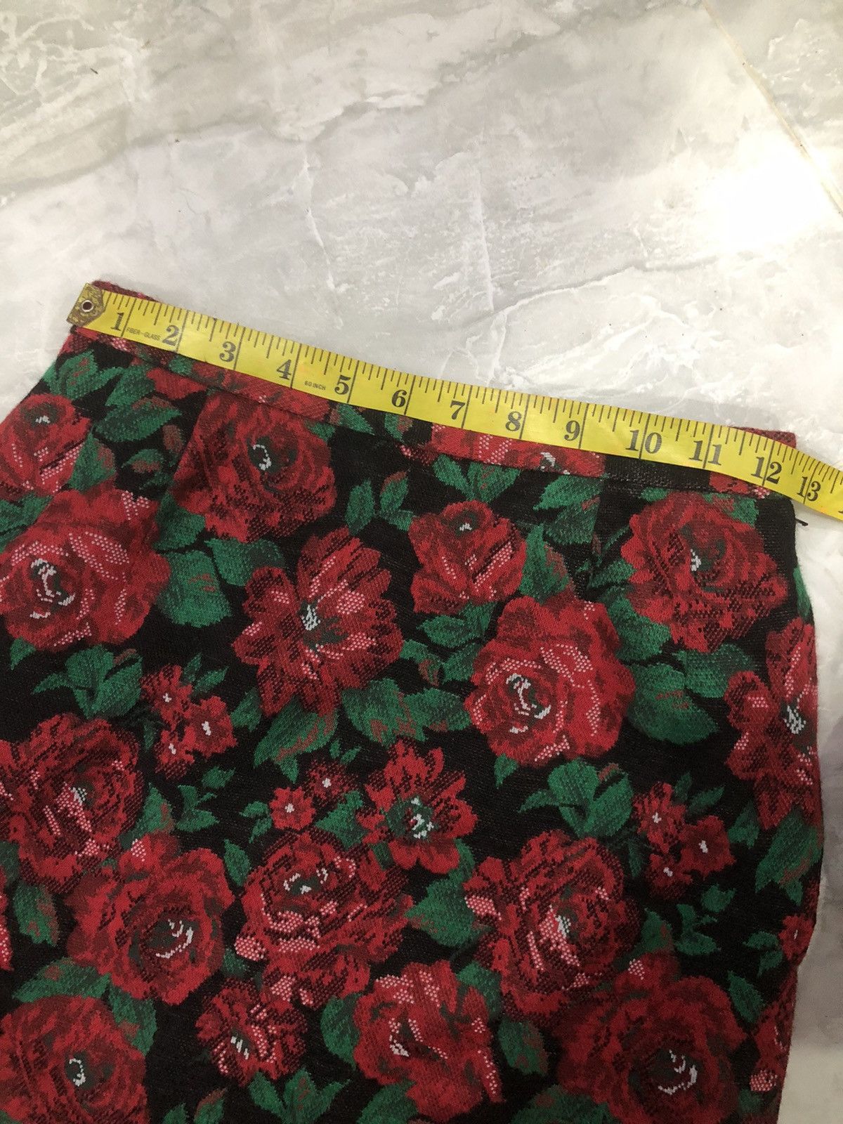 Hanae Mori Vintage Hanae Mori Floral Knit Skirt Japan Label Size 25" / US 0 / IT 36 - 15 Thumbnail