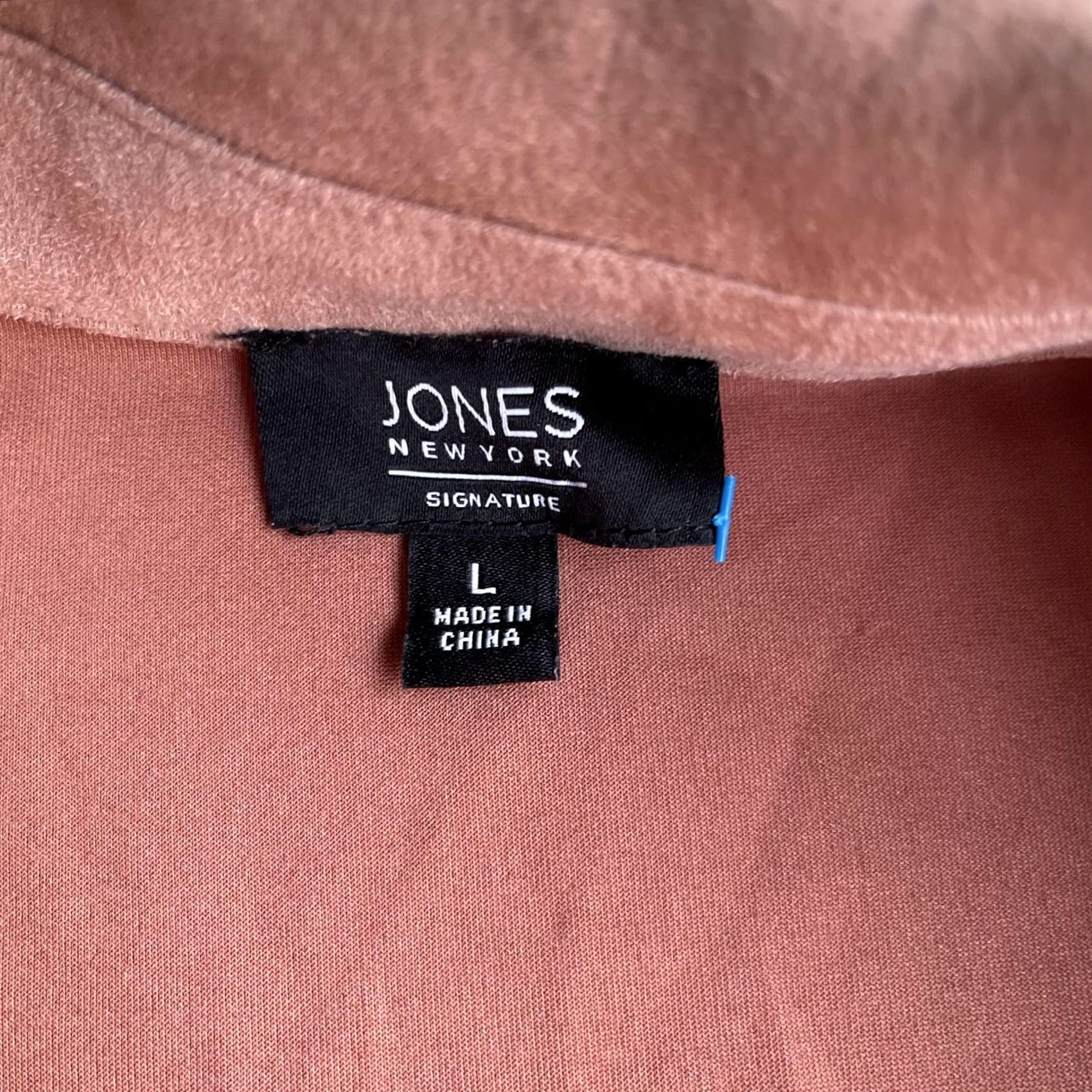 Jones New York Jones New York Jacket Womens Large Pink Faux Suede Button Front Shacket Collared Size L / US 10 / IT 46 - 3 Thumbnail