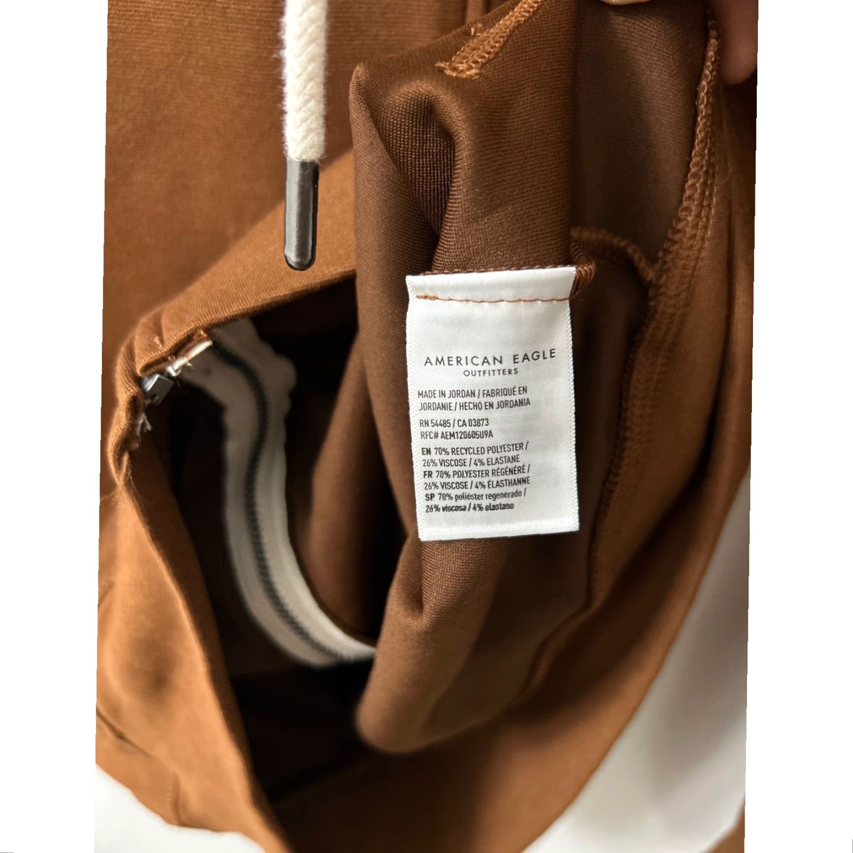 American Eagle Outfitters American Eagle Outfitters Hoodie Mens XS Brown Full Zip Logo Graphic Long Sleeve Sweatshirt Size US XS / EU 42 / 0 - 6 Thumbnail