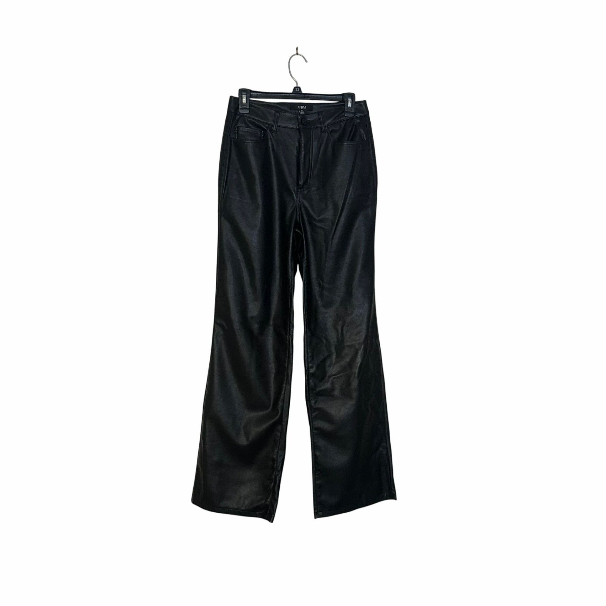 Other ✨AFRM Dawson Women's Faux Leather Wide Leg Black Pants Size Size 27" / US 4 / IT 40 - 1 Thumbnail