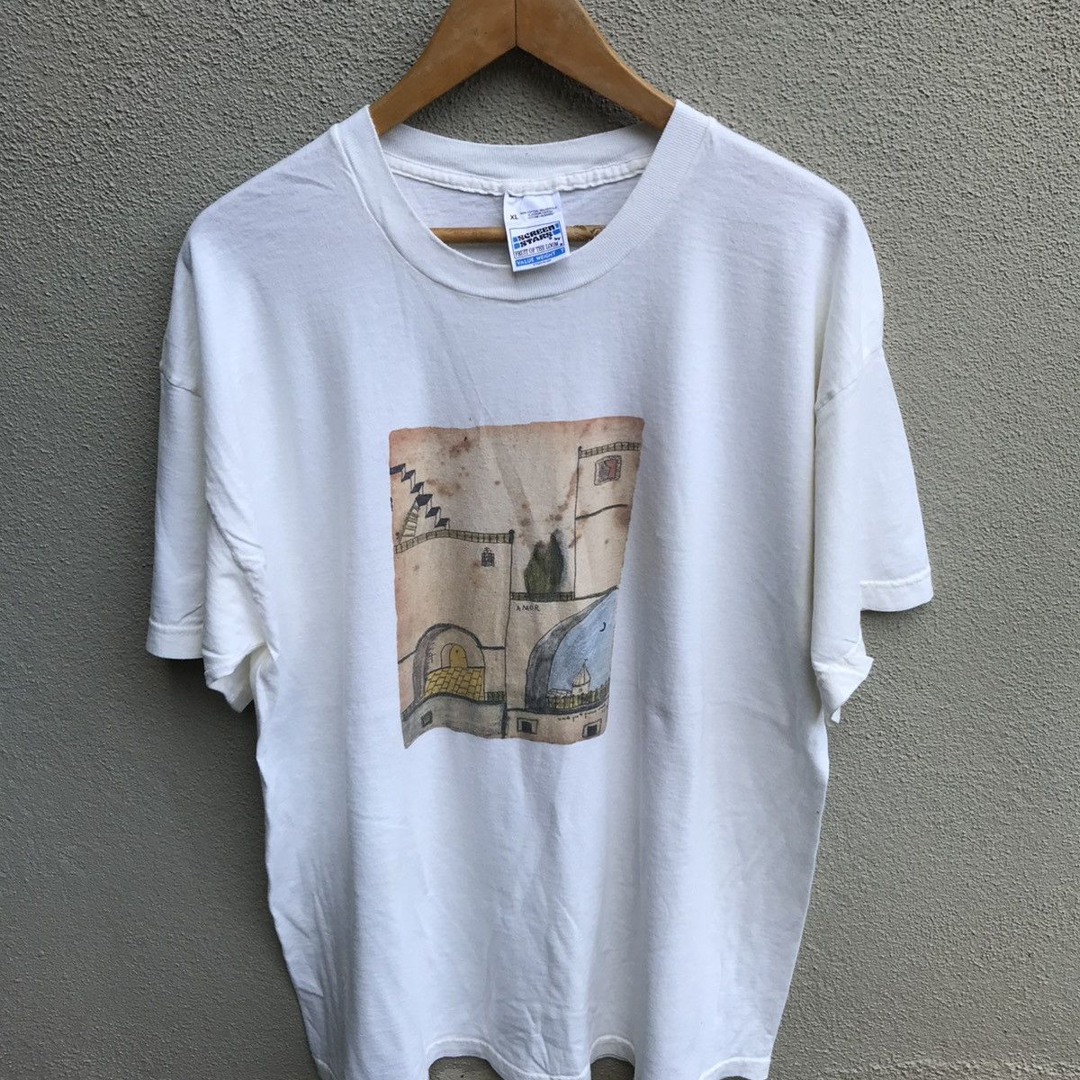 Vintage Vintage 90s FEDERICO GARCIA LOCA art tee Size US XL / EU 56 / 4 - 2 Thumbnail