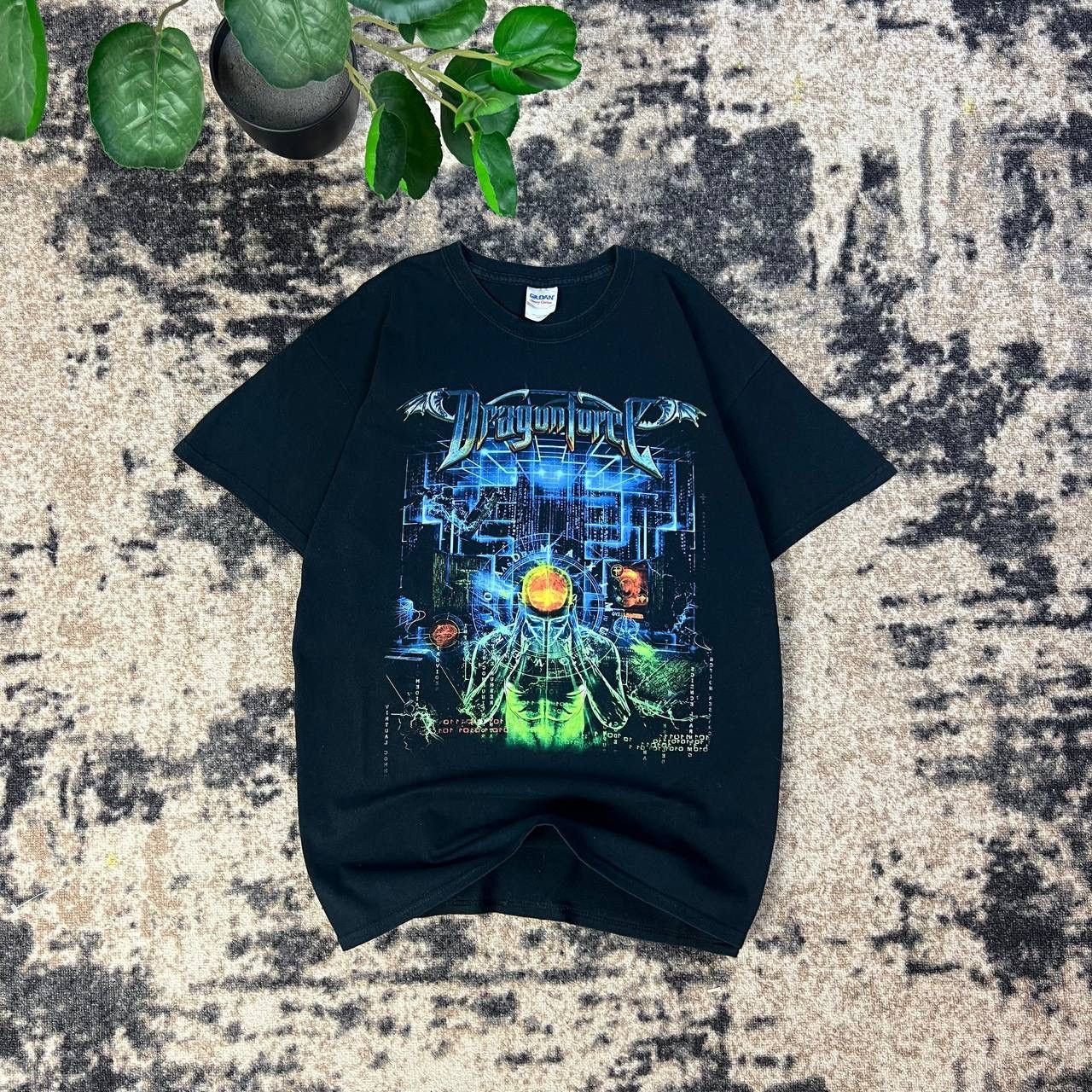 Band Tees Dragonforce Vintage Y2K Rock Band Tour T-Shirt 1TS67 Size US L / EU 52-54 / 3 - 1 Thumbnail
