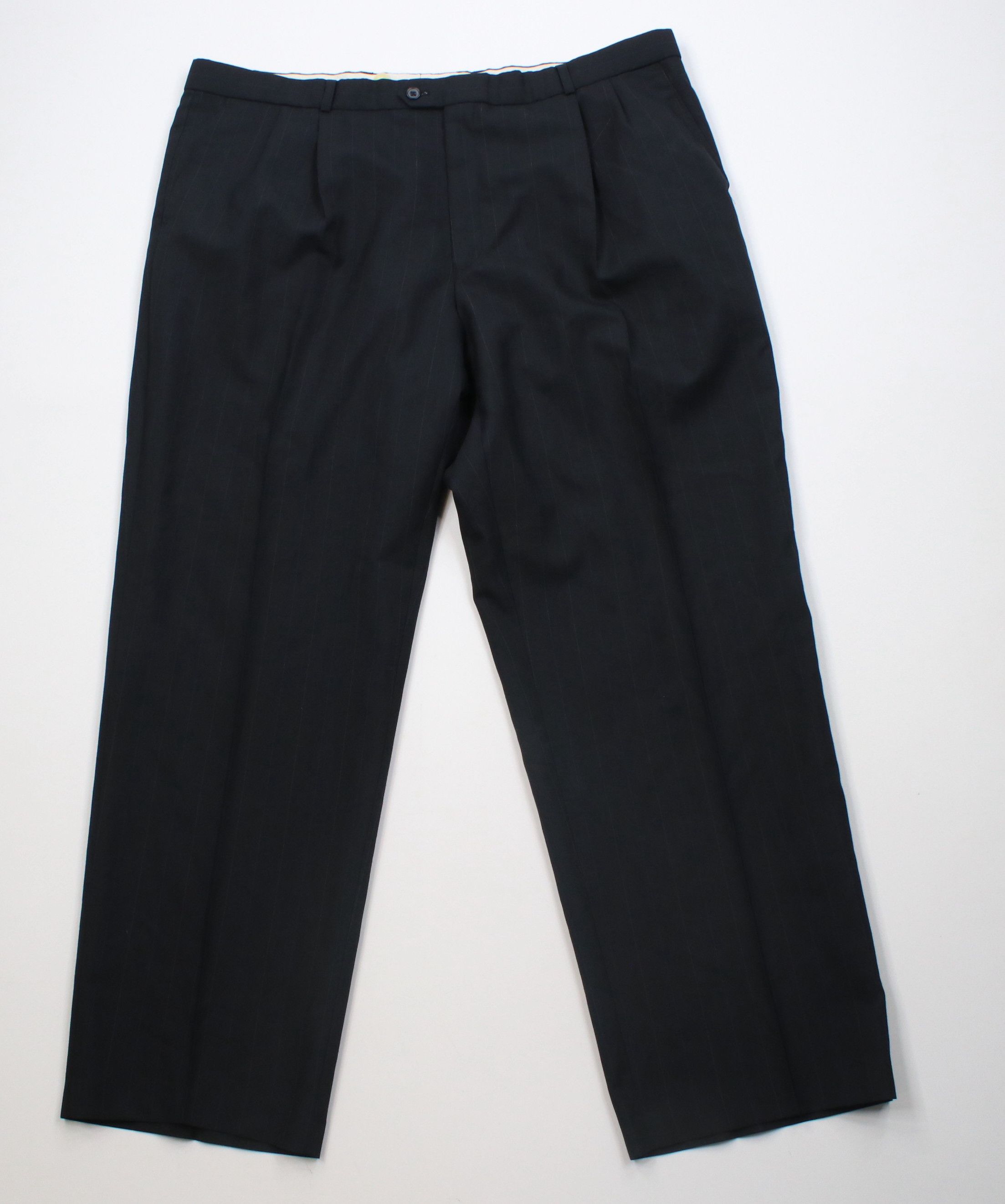 Vintage Vintage 90s Streetwear Knit Wide Leg Chino Pants Black Size US 42 / EU 58 - 1 Thumbnail