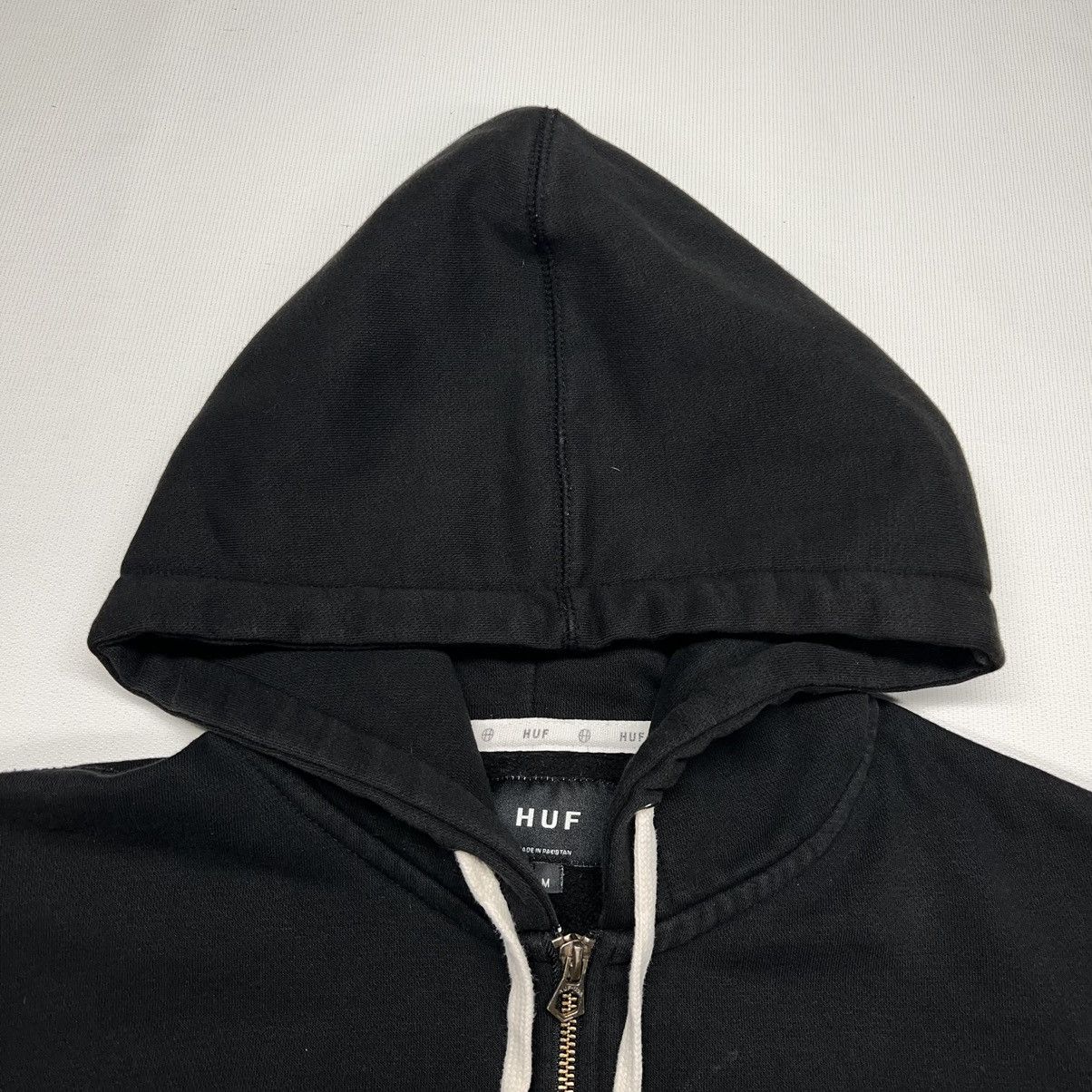 Huf Huf Sweatshirt Hoodie Black Full Zip Logo Embroidered Skate Size US M / EU 48-50 / 2 - 9 Thumbnail