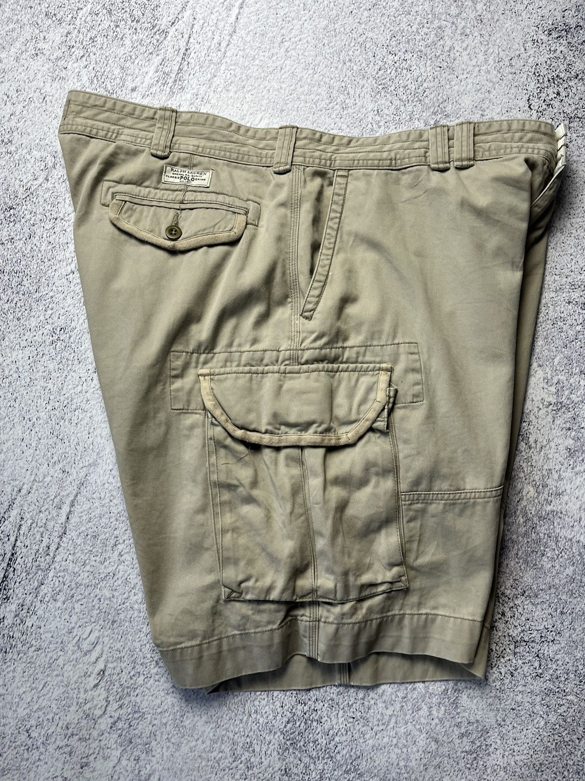 Polo Ralph Lauren Vintage Polo Ralph Lauren Distressed Cargo Shorts double kne Size US 42 / EU 58 - 24 Thumbnail