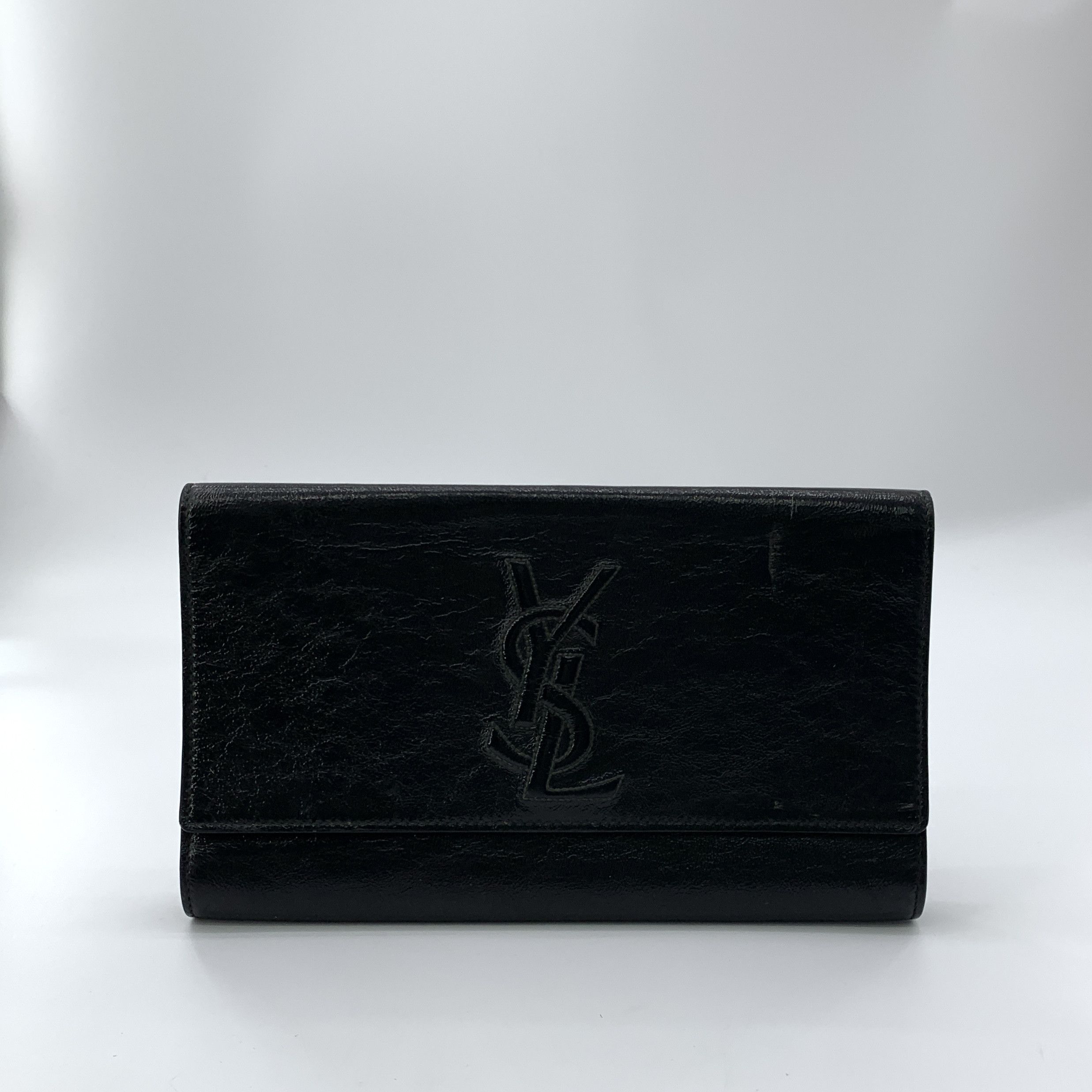 Saint Laurent Paris Saint Laurent Embossed Logo Clutch Size ONE SIZE - 1 Thumbnail