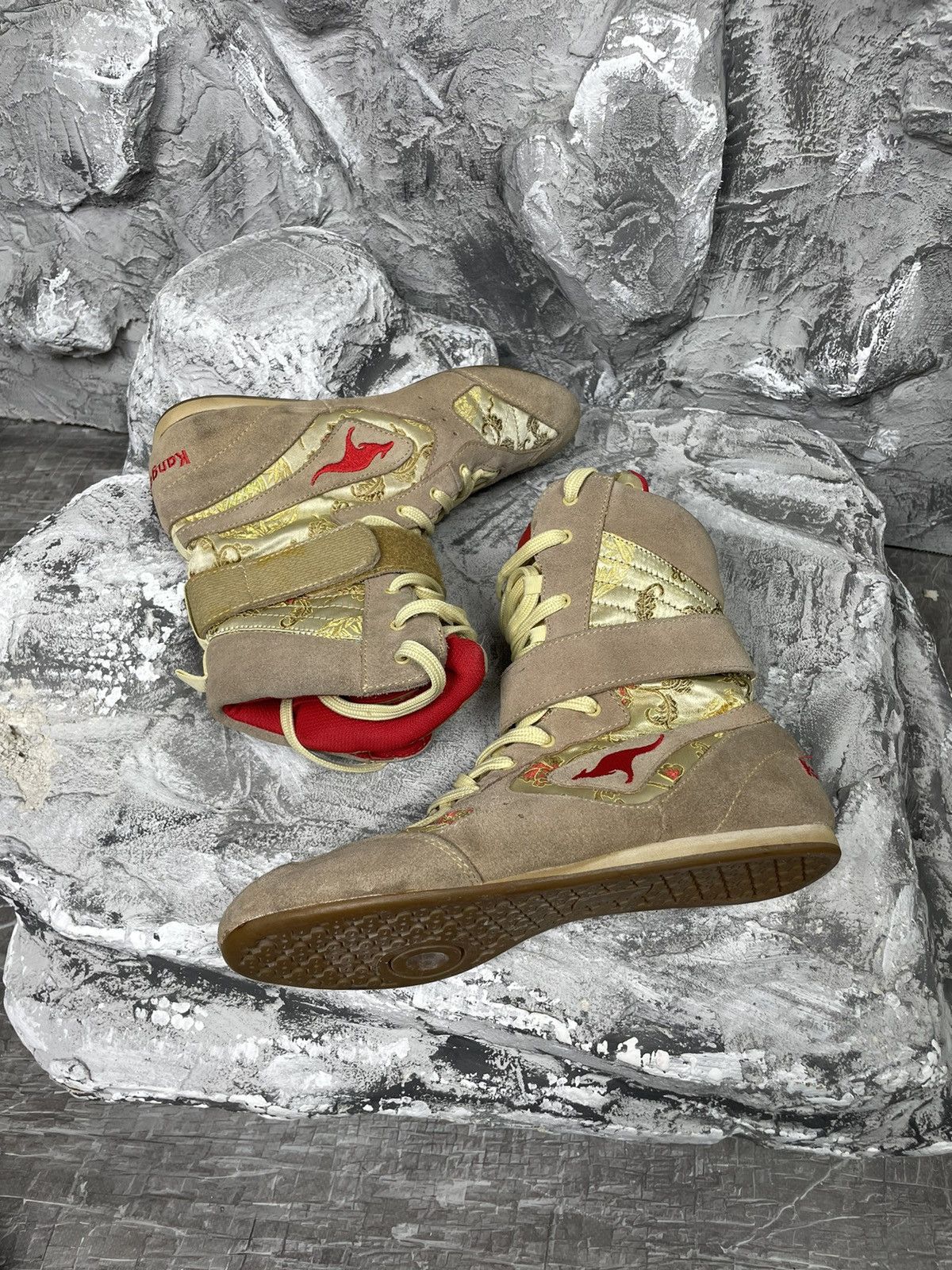 Japanese Brand × Vintage 2000s Y2K Punk Pocket Rare High Shoes Chinese Satin Pattern Size US 8 / IT 38 - 9 Thumbnail