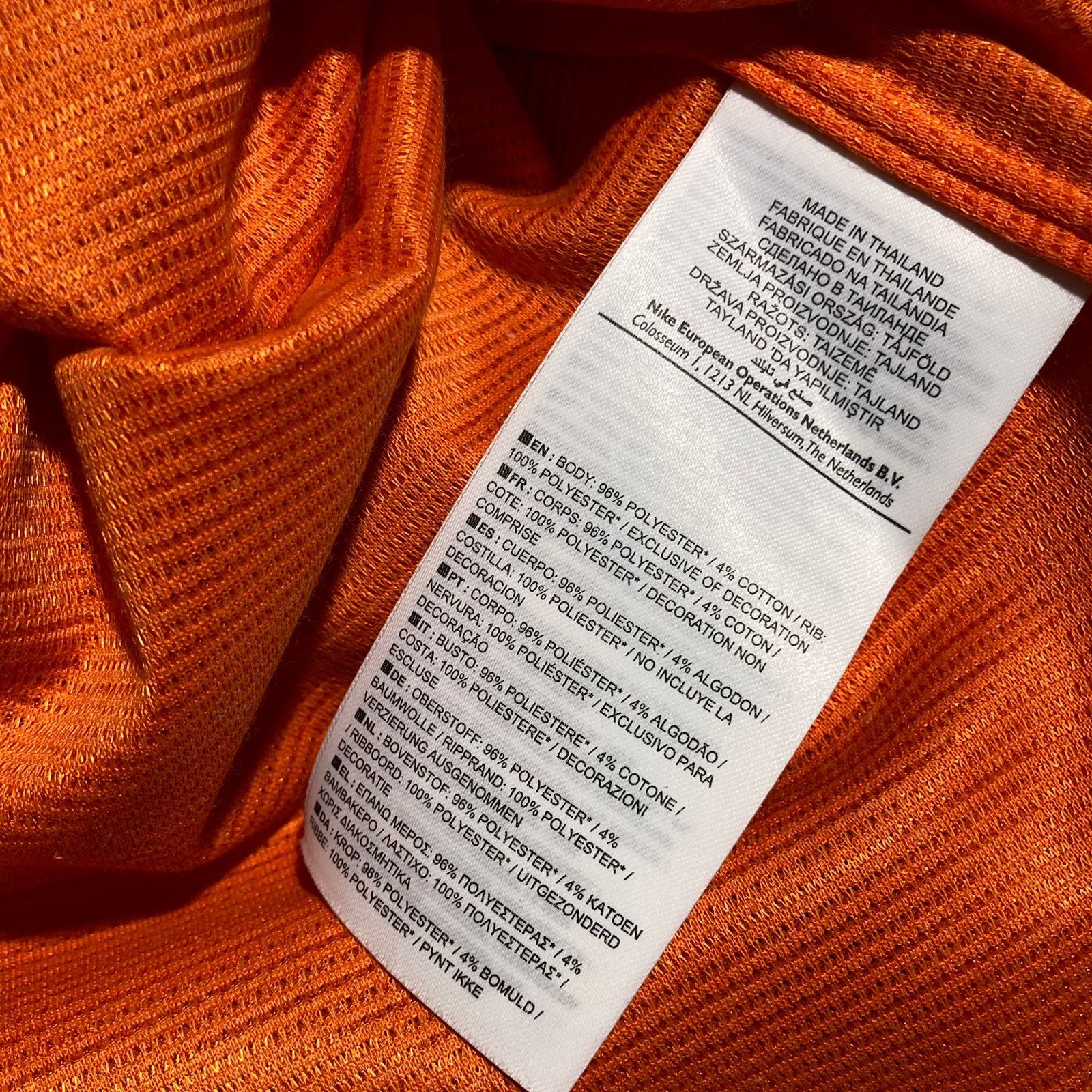 Nike 2012-13 Holland Home Player Issue Nike 447406-815 Size US S / EU 44-46 / 1 - 7 Thumbnail