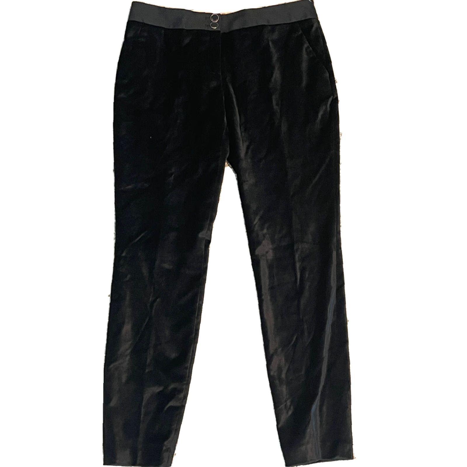 Ted Baker TED BAKER Womens Dress Slacks Pants Trousers Sz 2 Waist 31 Velvet Black Size 26" / US 2 / IT 38 - 2 Thumbnail