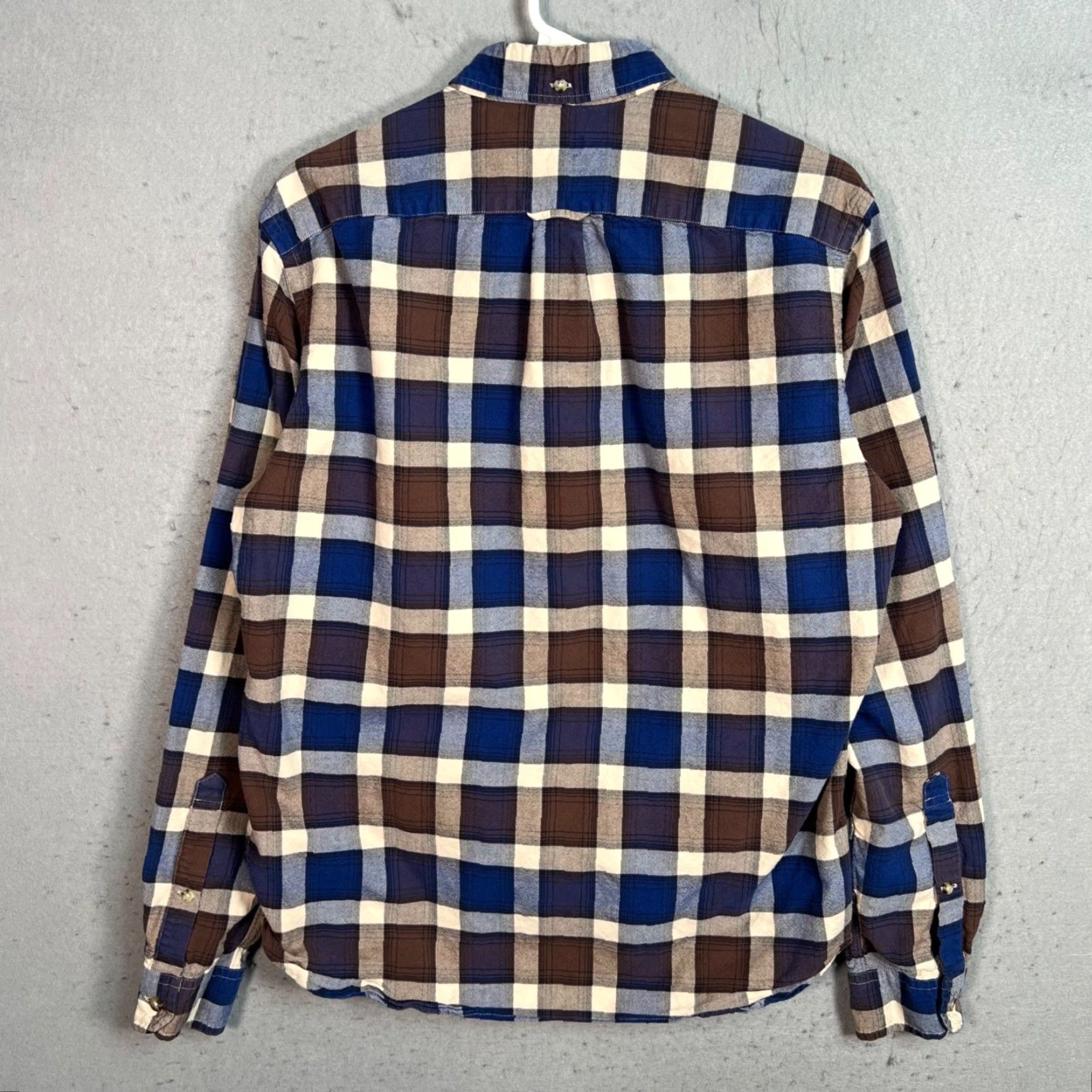 J.Crew J. Crew Shirt Mens Size Medium Slim Fit Oxford Plaid Blue & Brown Size US M / EU 48-50 / 2 - 2 Thumbnail
