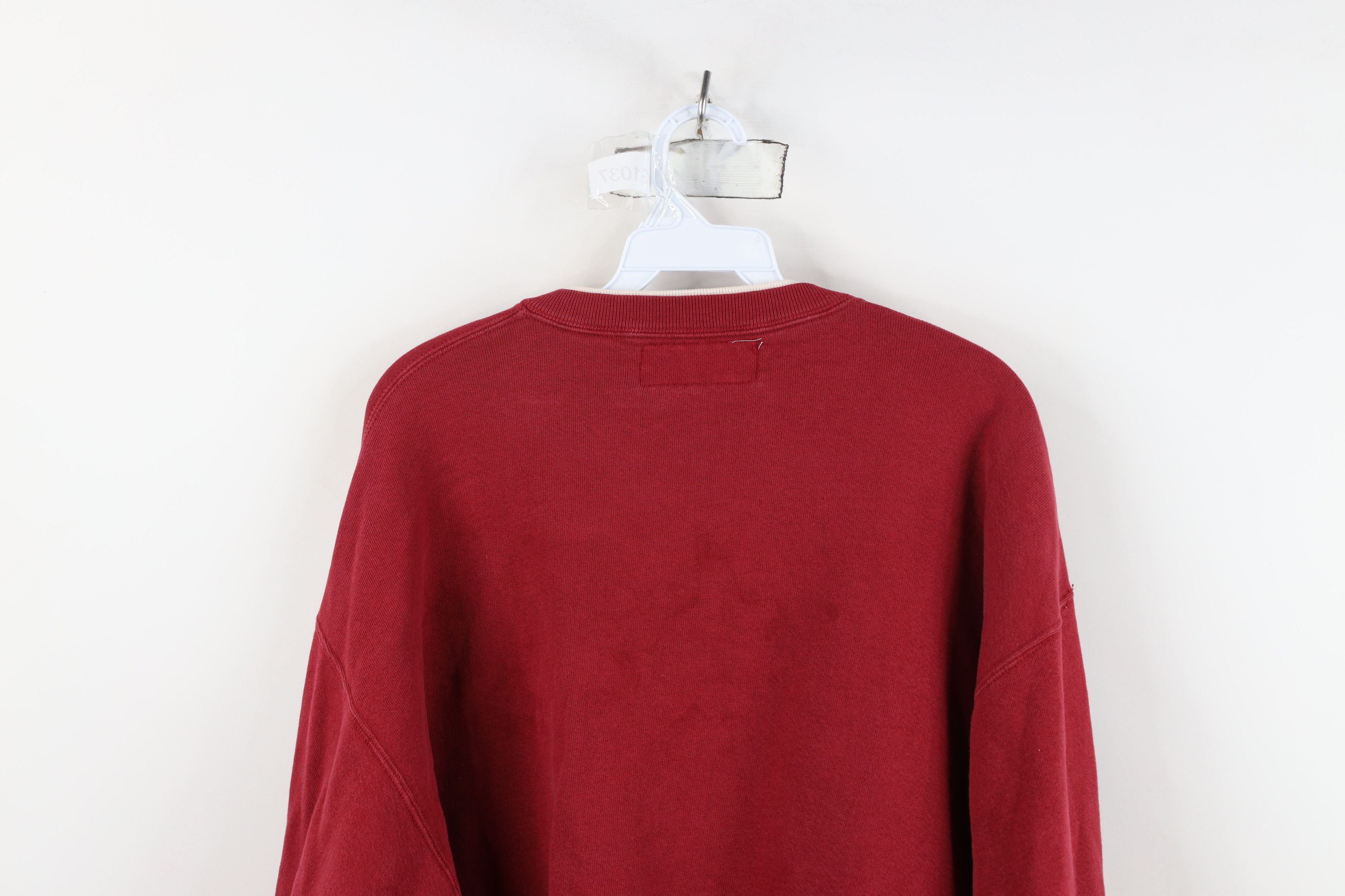 Russell Athletic Vintage 90s Russell Athletic Blank Henley Sweatshirt Red USA Size US L / EU 52-54 / 3 - 13 Thumbnail