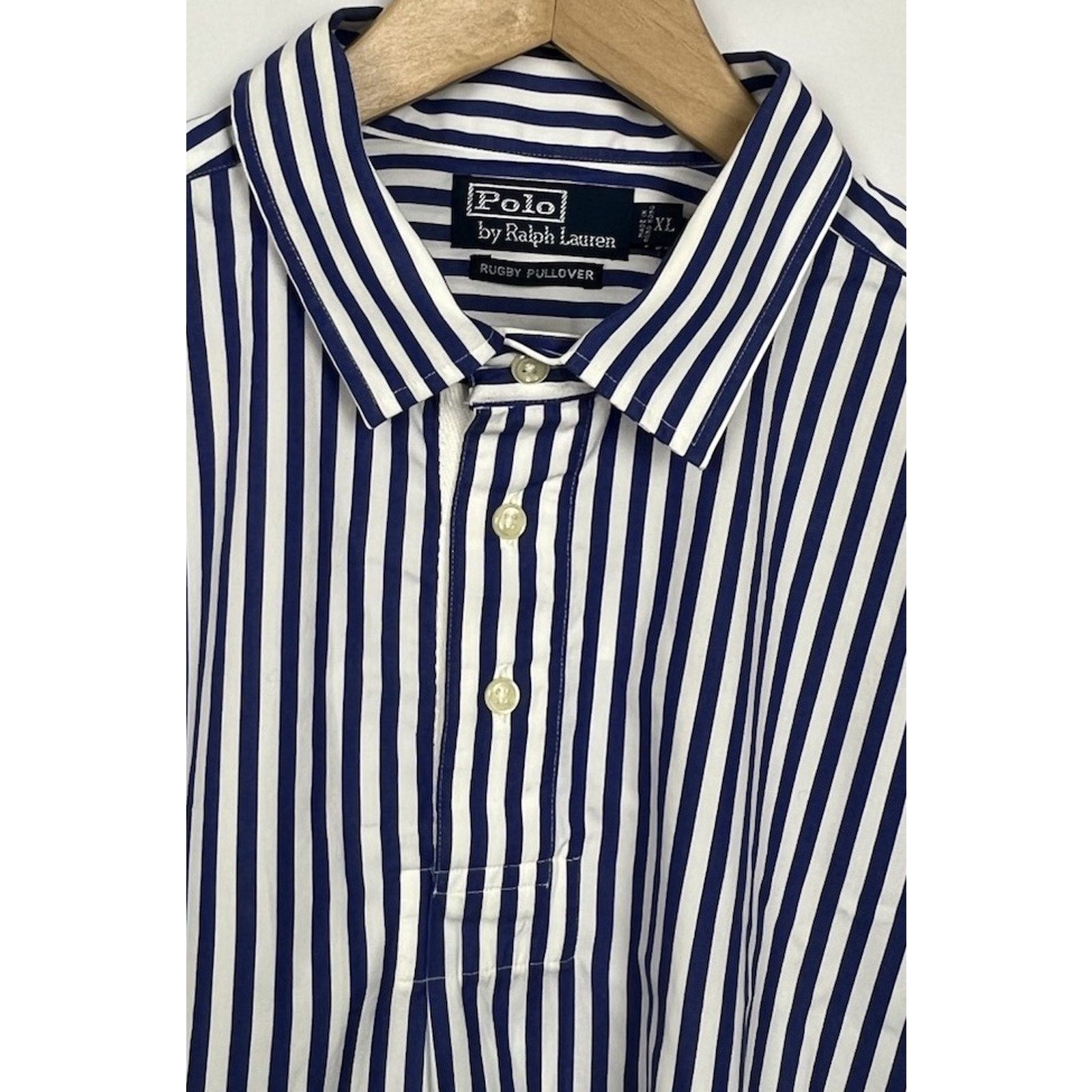 Polo Ralph Lauren Vintage NOS Polo Ralph Lauren Rugby Pullover Mens XL Stripe Size US XL / EU 56 / 4 - 3 Thumbnail