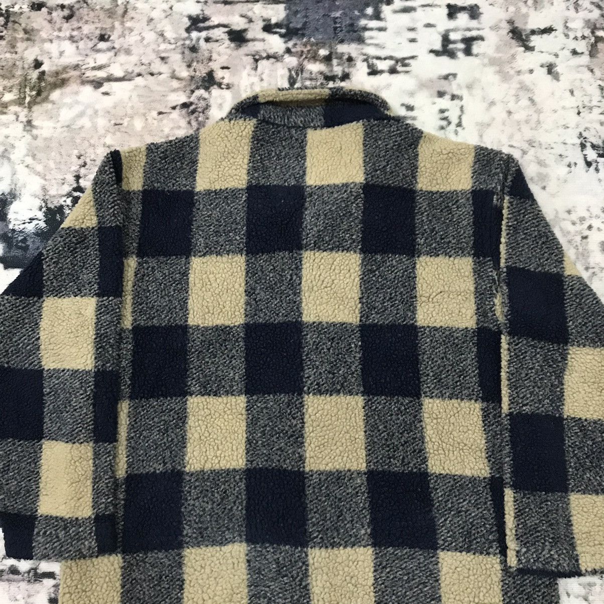 Chaps Ralph Lauren Chaps Ralph Lauren Wooden Button Plaid Checked Fleece Jacket Size US L / EU 52-54 / 3 - 11 Thumbnail