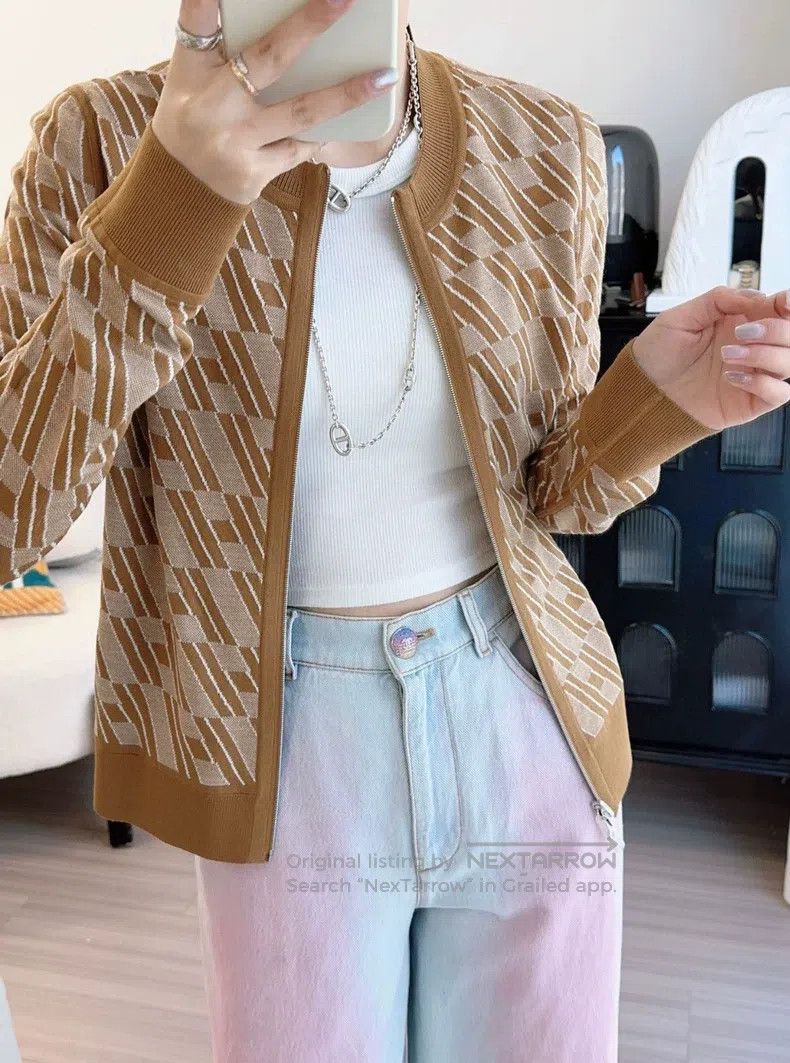 Hermes Hermes Caramel cardigan coat, reversible design, one side Size XS / US 0-2 / IT 36-38 - 7 Thumbnail