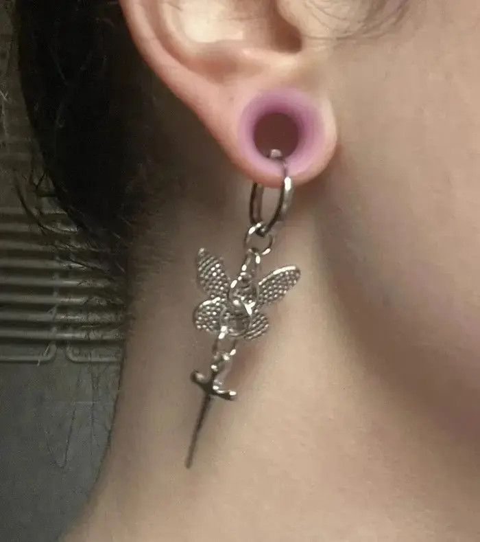 Jewelry Butterfly Dagger Earrings Size ONE SIZE - 4 Thumbnail