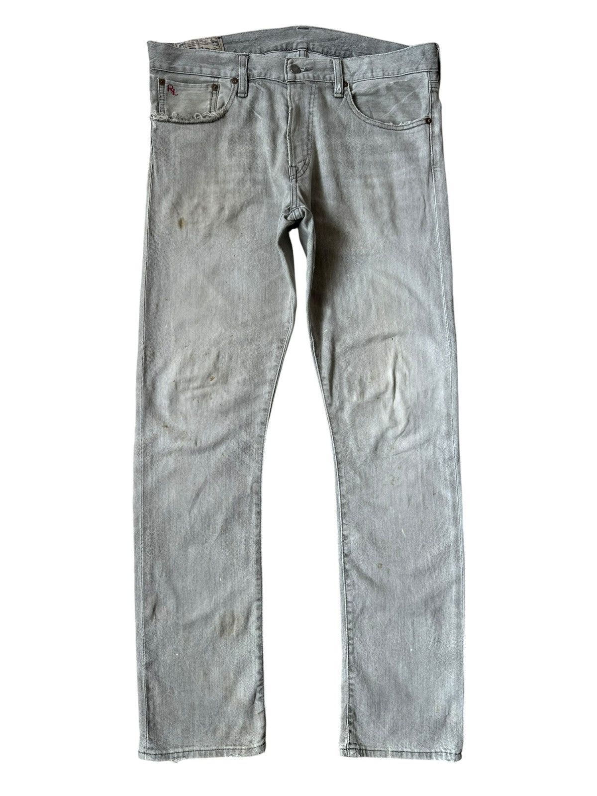 If Six Was Nine Vintage Polo Ralph Lauren Dirty Jeans Varick Slim Size US 34 / EU 50 - 1 Thumbnail