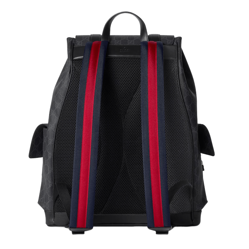 Gucci GUCCI Large $2700 Black GG Canvas Backpack New & Authentic Size ONE SIZE - 3 Thumbnail