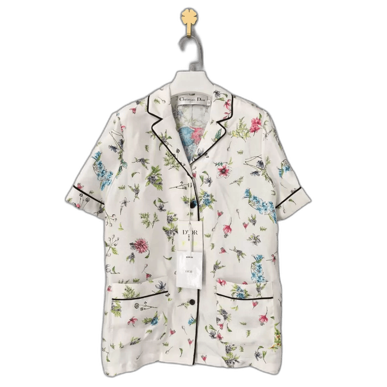Dior Dior Floral Print Short Sleeve Shirt Size XS / US 0-2 / IT 36-38 - 1 Thumbnail