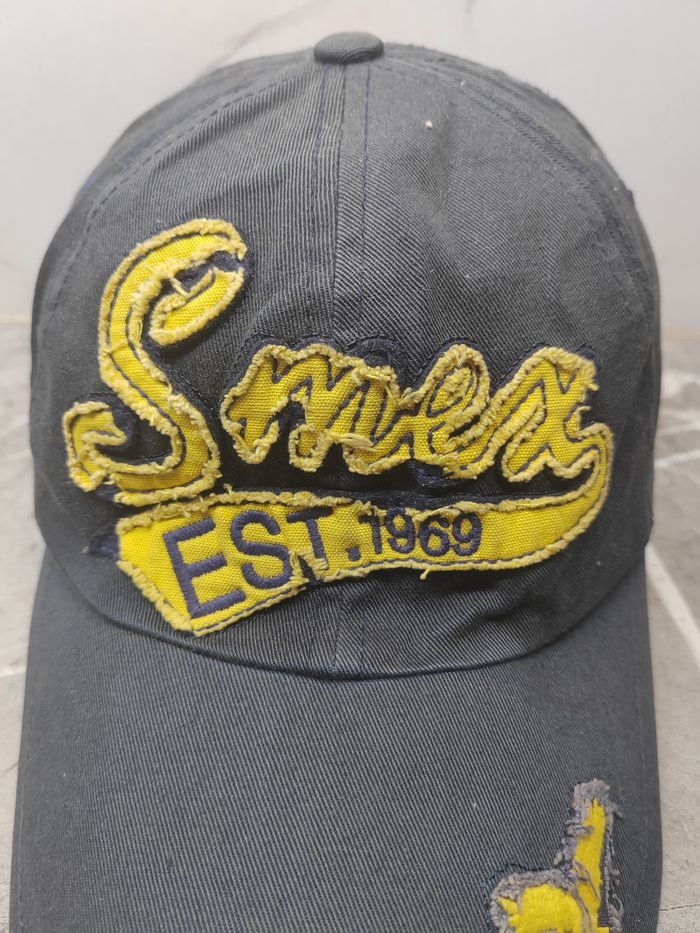 Japanese Brand Vintage Smex Distressed Style Cap Hat Size ONE SIZE - 3 Thumbnail
