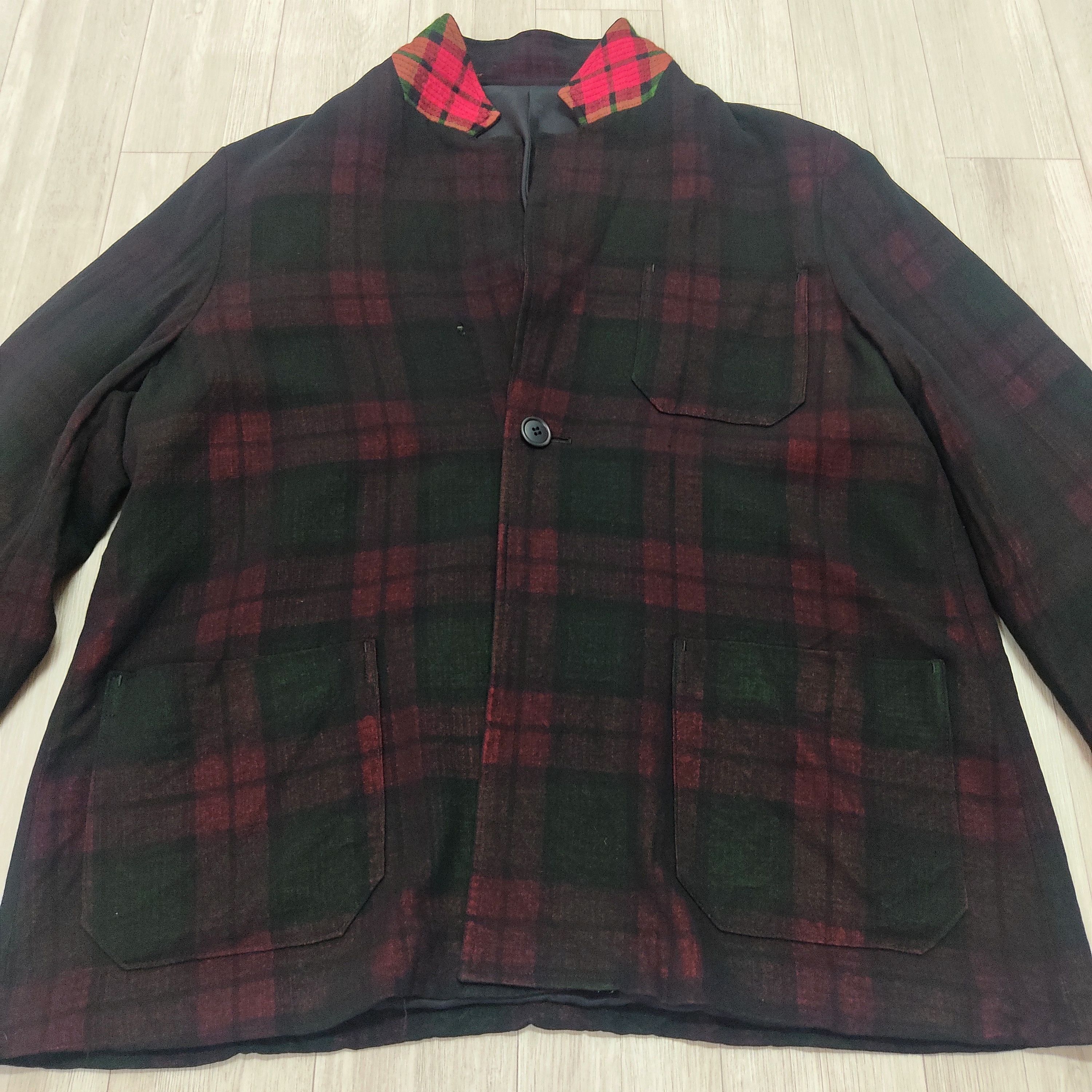 Yohji Yamamoto YOHJI YAMAMOTO Madras Checkers Wool Rayon Blazer Jacket Size US L / EU 52-54 / 3 - 8 Thumbnail