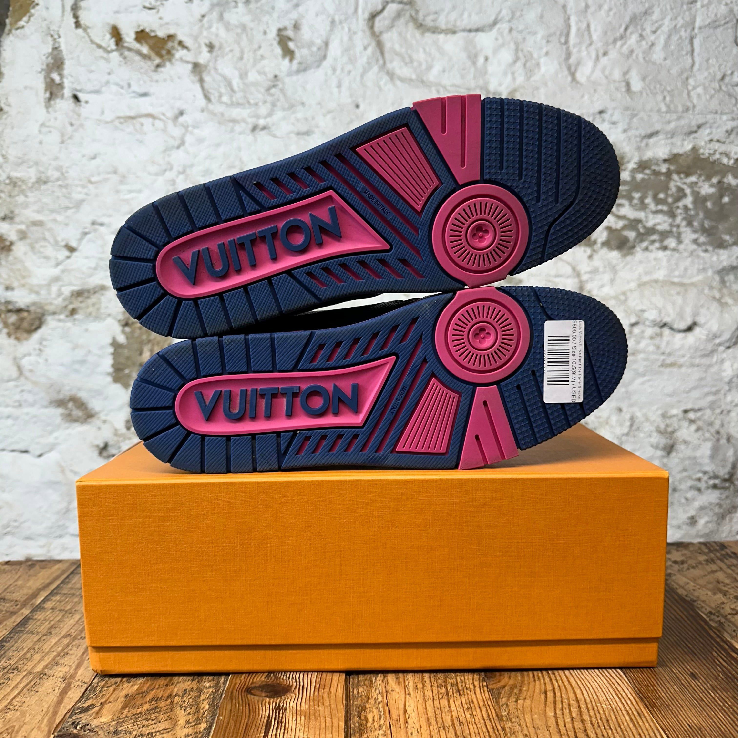 Louis Vuitton Louis Vuitton Purple Pink Fade Trainer Sneaker Sz 10.5 (9LV) Size US 10.5 / EU 43-44 - 4 Thumbnail