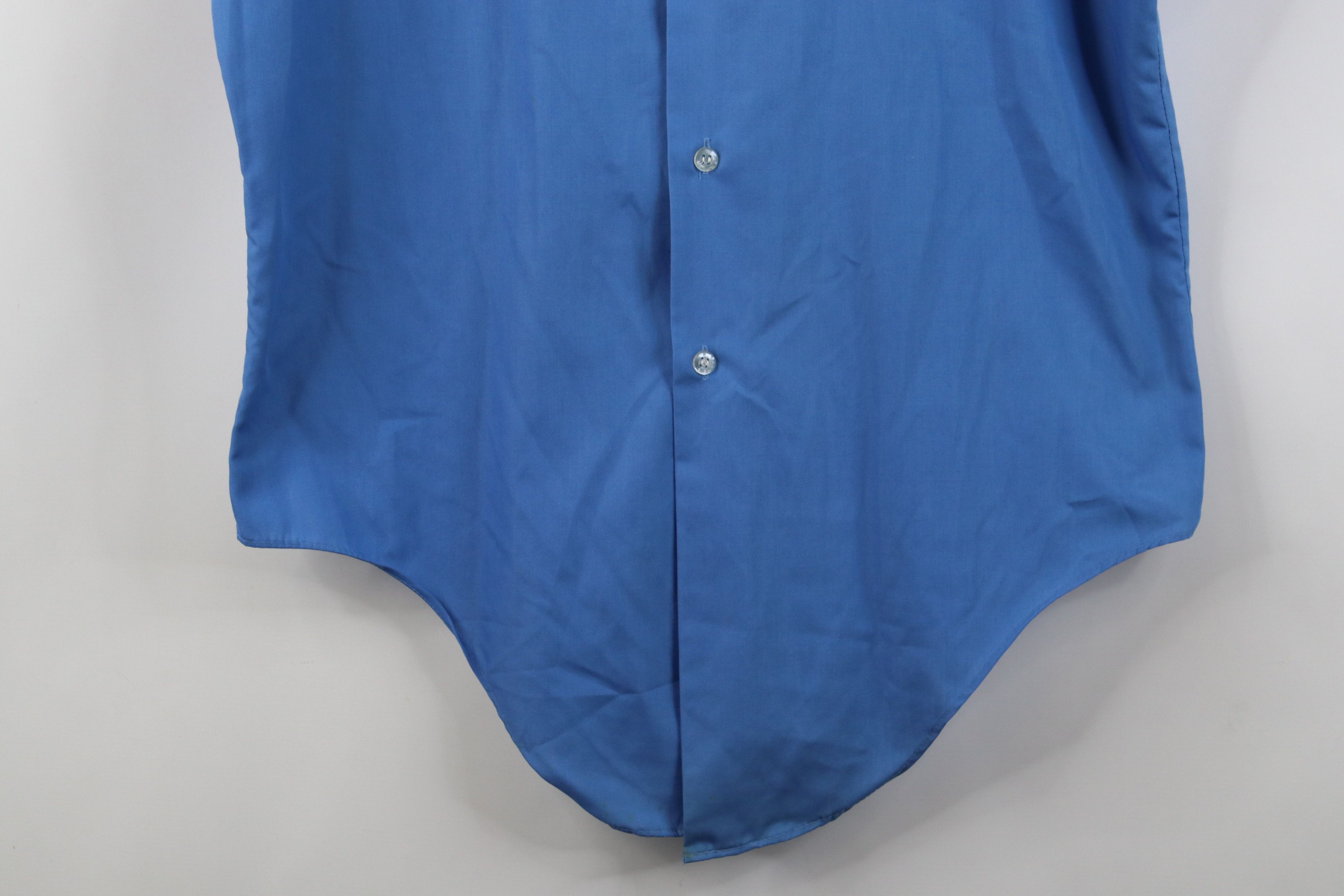 Vintage Vintage 70s Streetwear Collar Short Sleeve Button Shirt Blue Size US M / EU 48-50 / 2 - 3 Thumbnail
