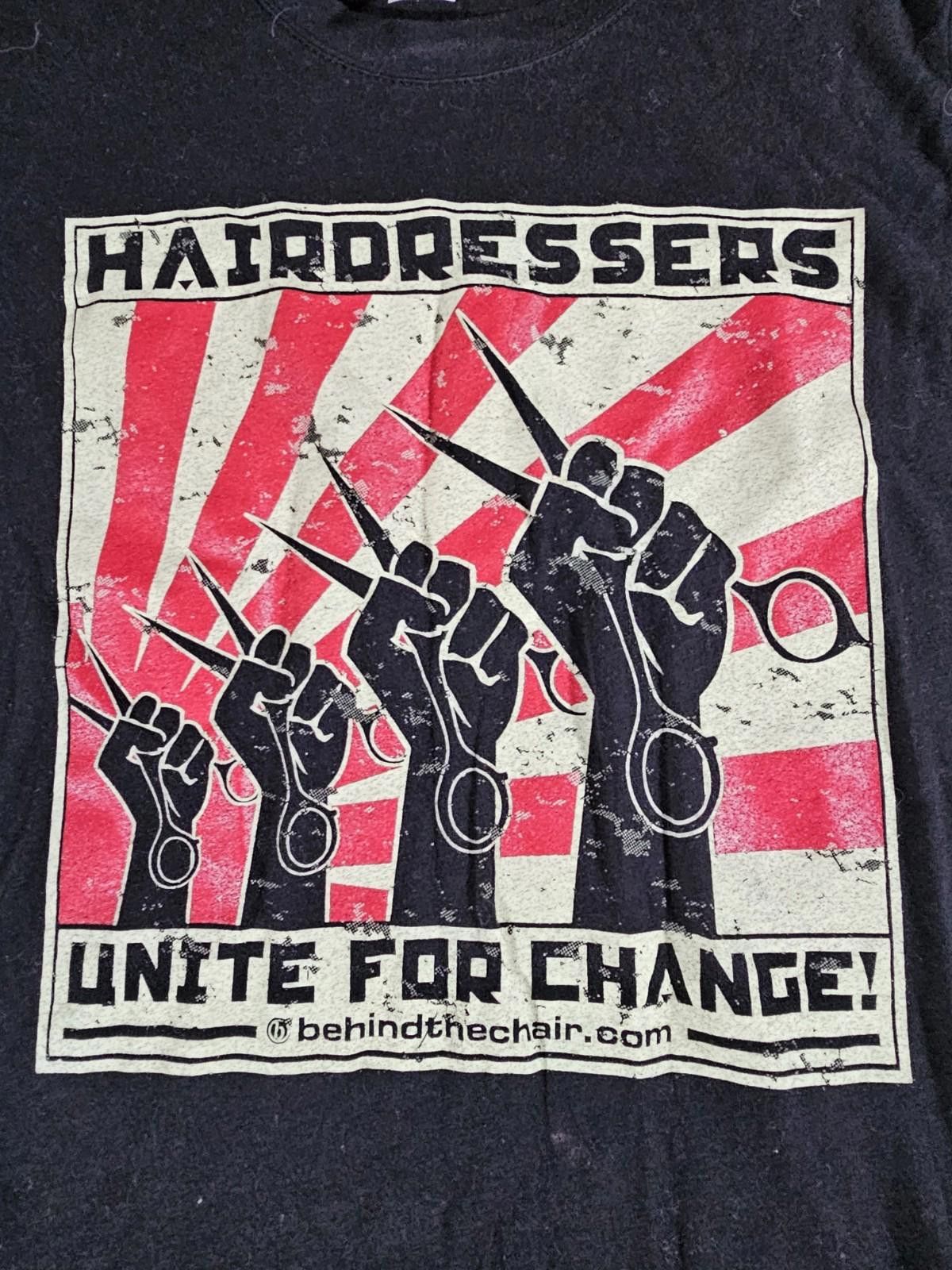 Other Hairdressers Unite For Change Pima Tee Tshirt M Black Size US M / EU 48-50 / 2 - 2 Thumbnail