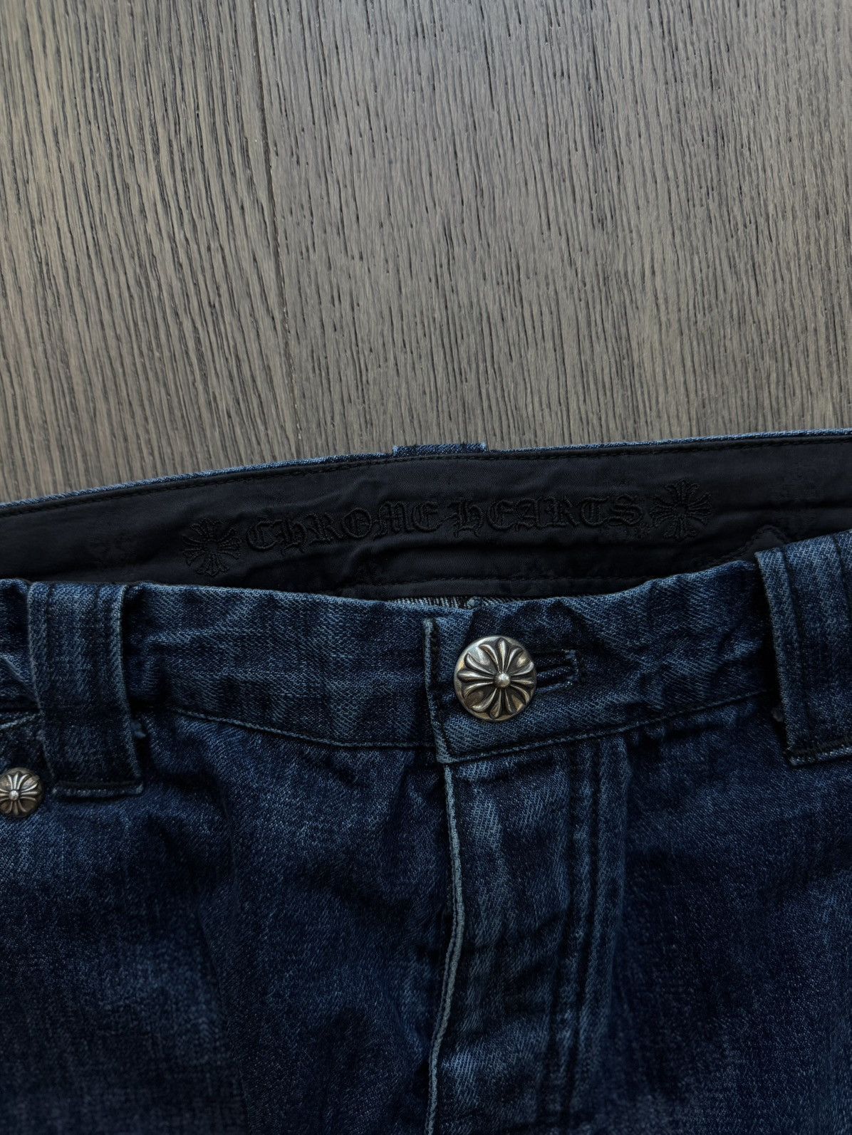 Chrome Hearts Chrome Hearts Turbo Diesel Cheetah Cross Patch Blue Jeans Size US 32 / EU 48 - 15 Thumbnail