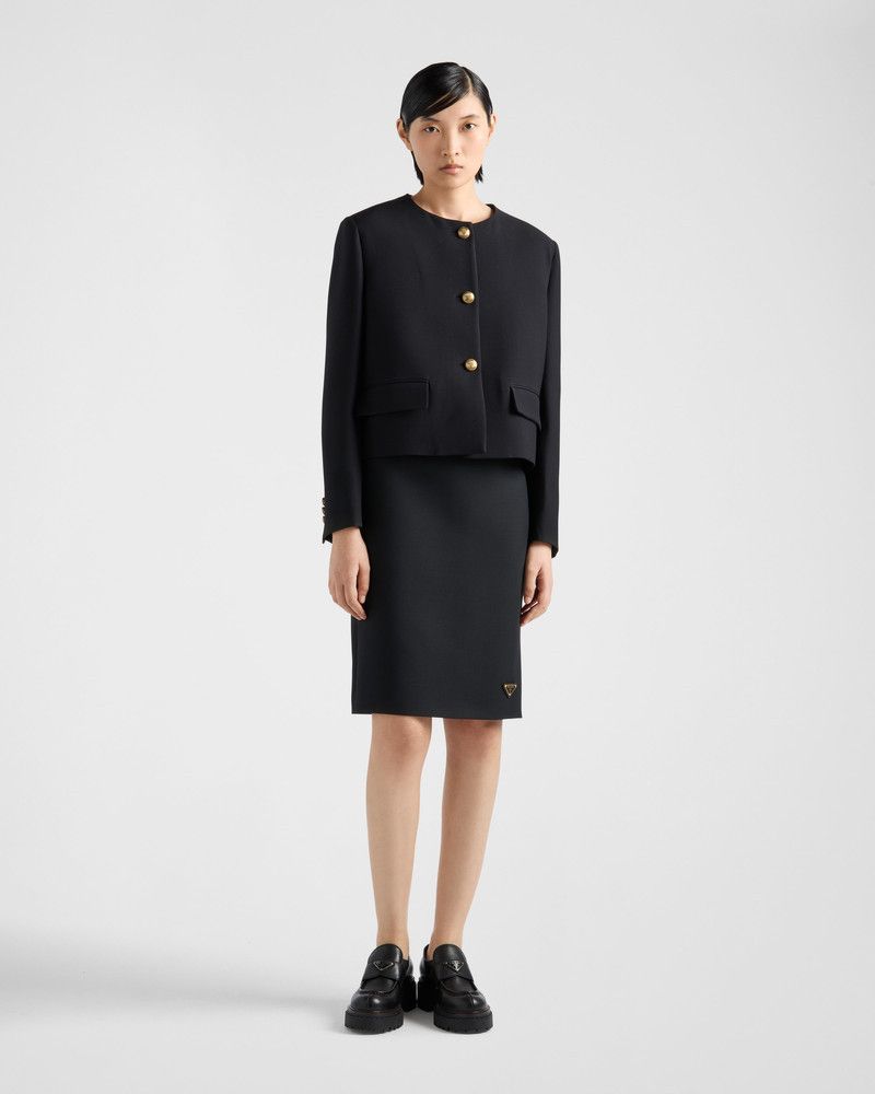 Prada o1B3y1r0526 Tricotine Skirt in Black Size 27" / US 4 / IT 40 - 2 Thumbnail