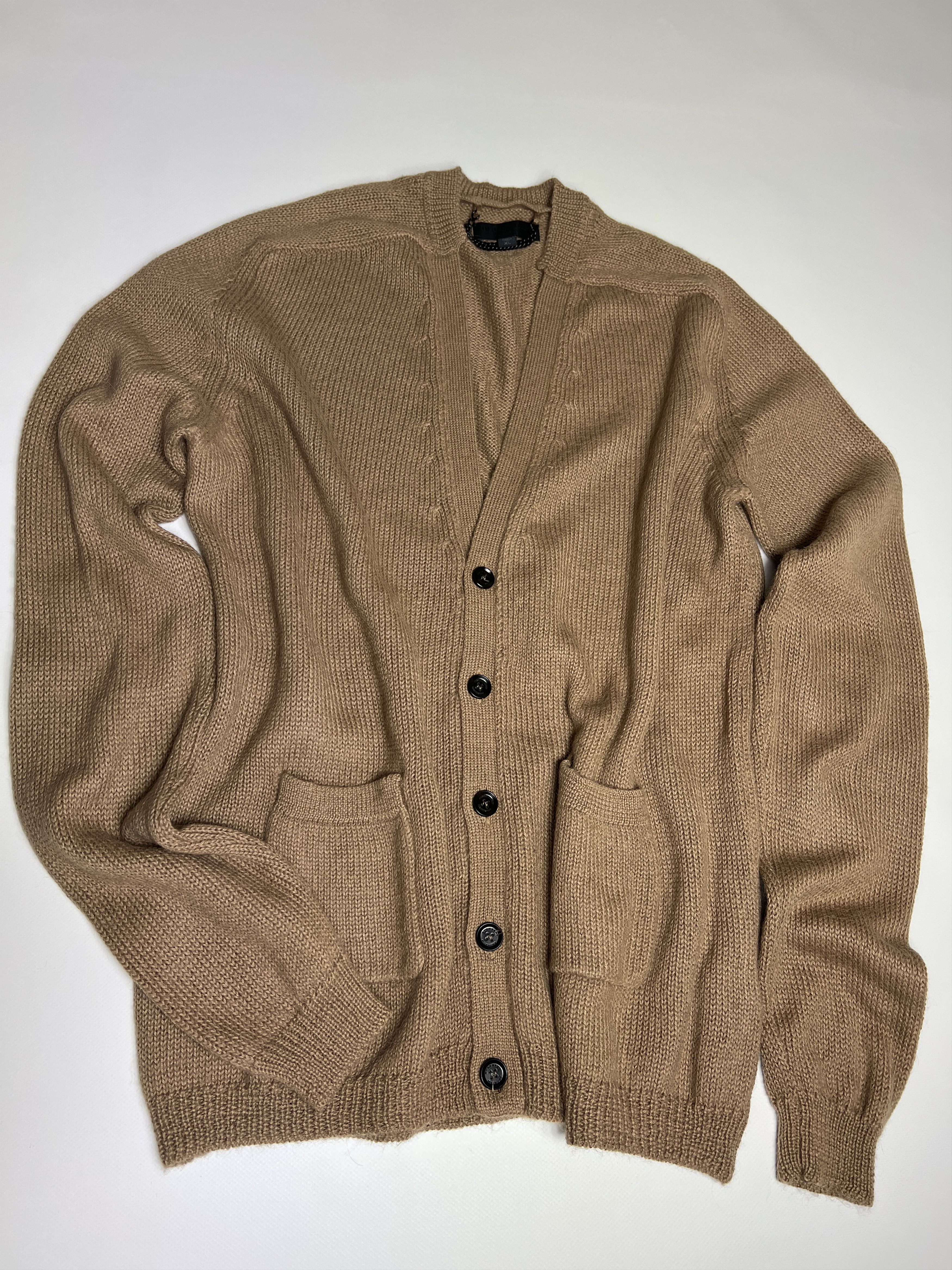 Burberry Prorsum BURBERRY PRORSUM Italy Camel Knit Blend Cardigan Sweater Size US XL / EU 56 / 4 - 8 Thumbnail