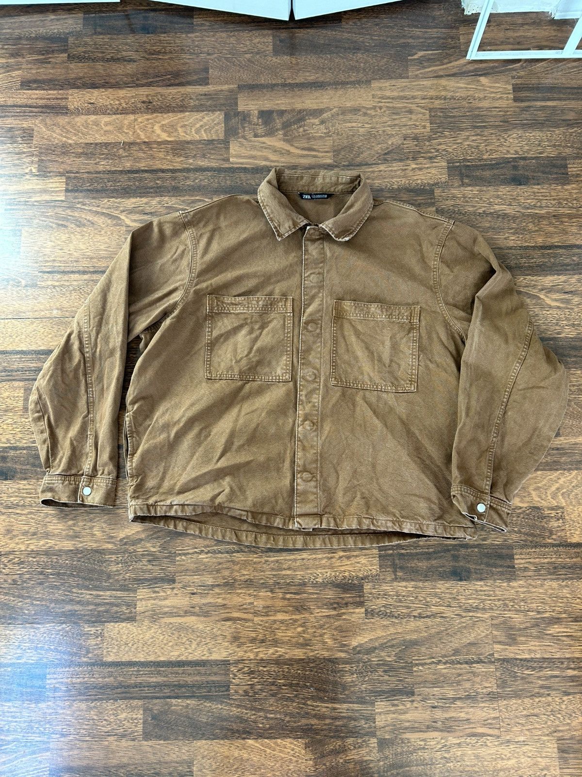 Zara Tan/brown denim Zara Jacket Size US XL / EU 56 / 4 - 1 Thumbnail
