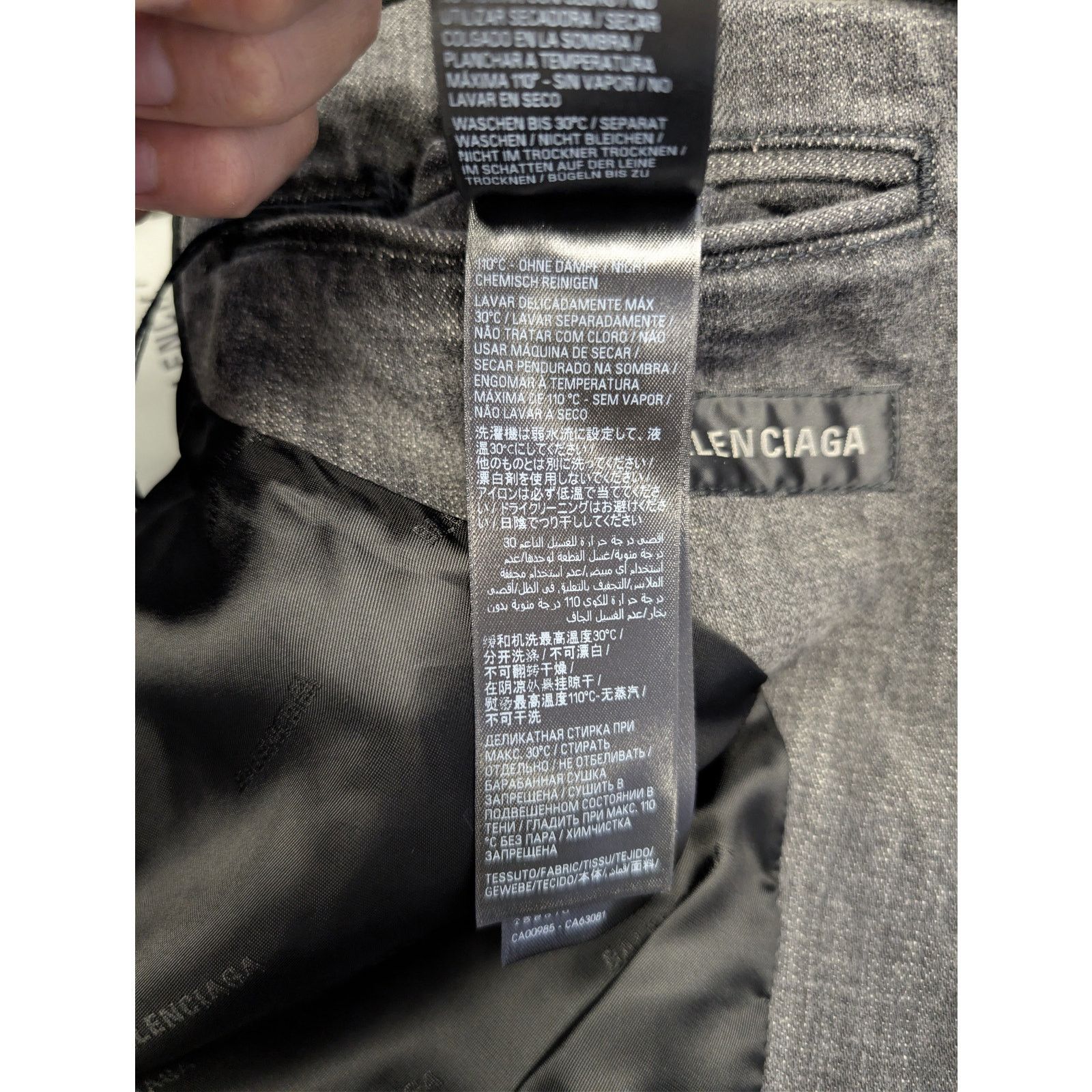 Balenciaga o1rshd1 Japanese Ring Black Denim Washed Jacket Wash Black Size US S / EU 44-46 / 1 - 18 Thumbnail
