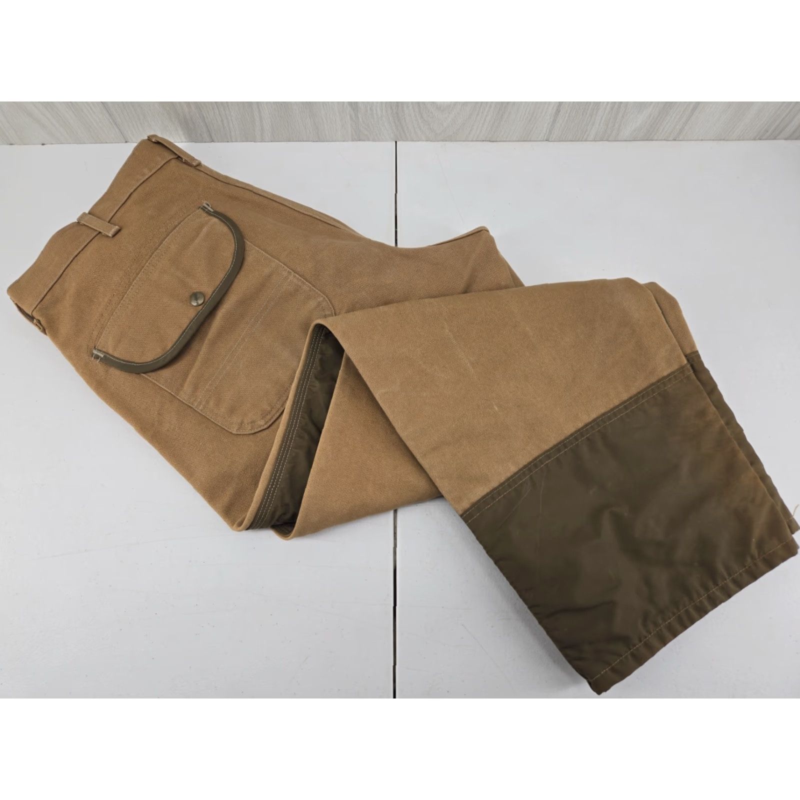 Carhartt VINTAGE Carhartt Brush Pants Mens Pants 41x30 Brown Canvas 41 30 Inseam Regular Distressed WU256 USA Cowboy Horse Workwear 90s Size US 41 - 4 Thumbnail