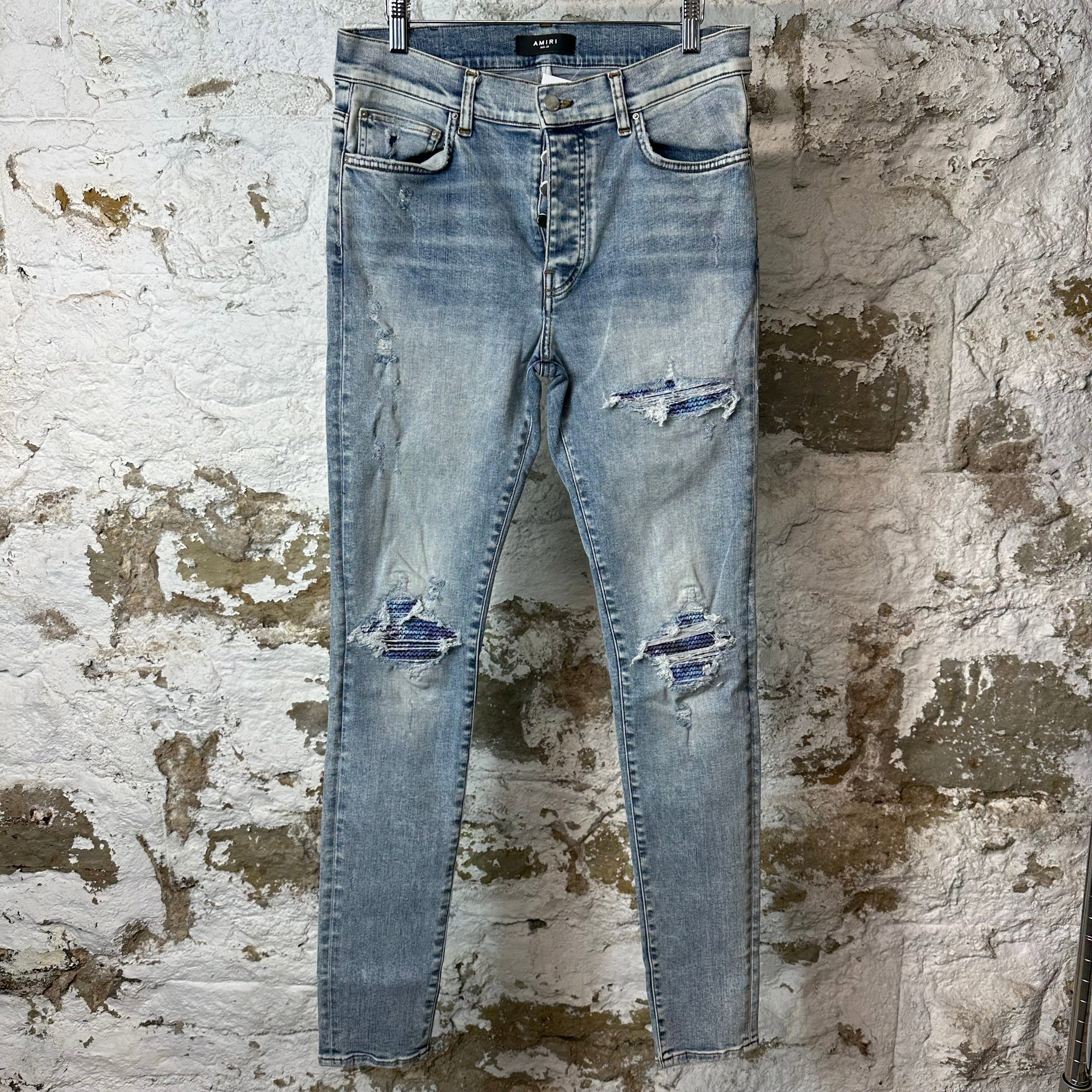 Amiri Amiri MX1 Tie Dye Patches Blue Denim Jeans Sz 31 | Grailed