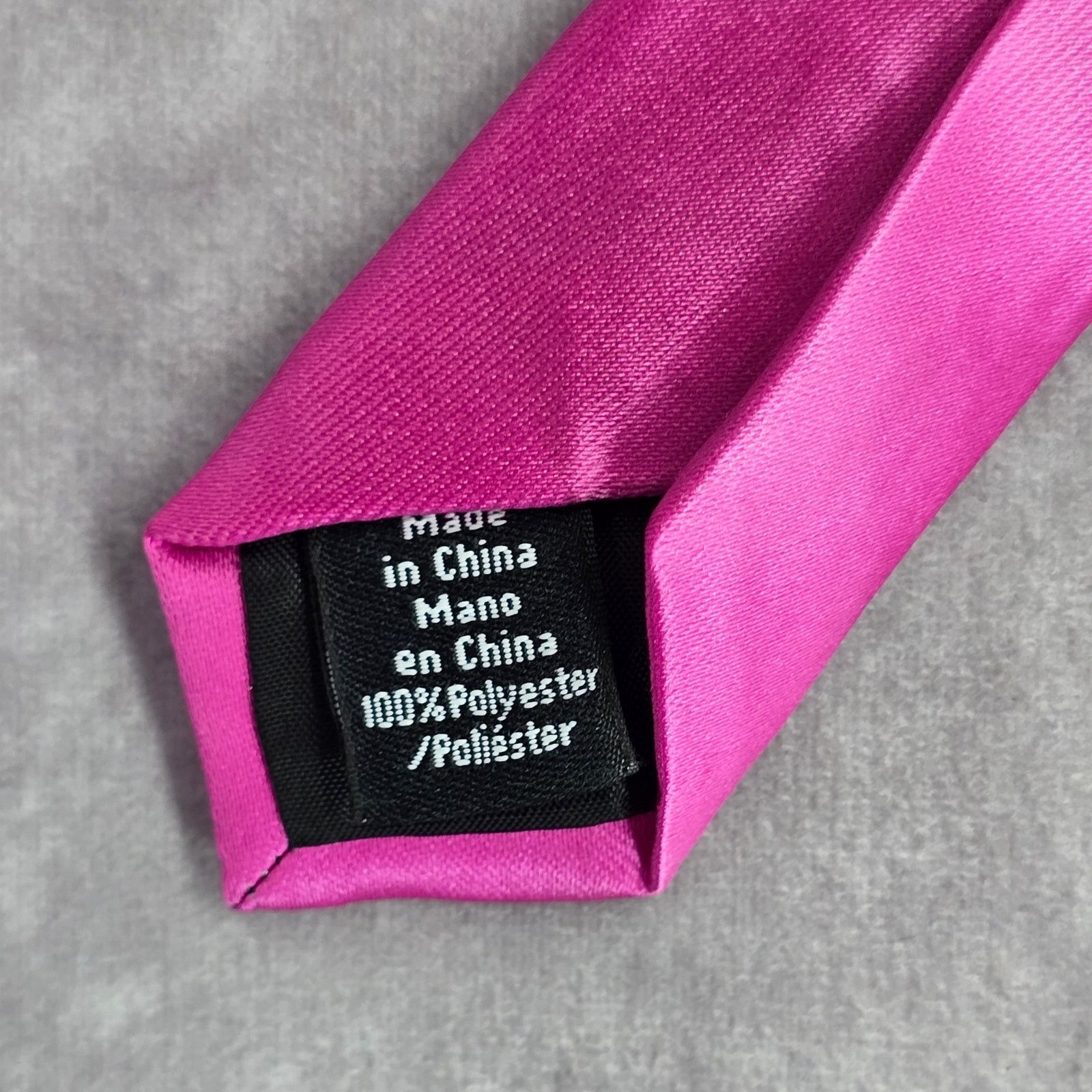 Apt. 9 Apt. 9 Pink Solid 100% Polyester Narrow Men's Neck Tie NWT Size 28 - 4 Thumbnail
