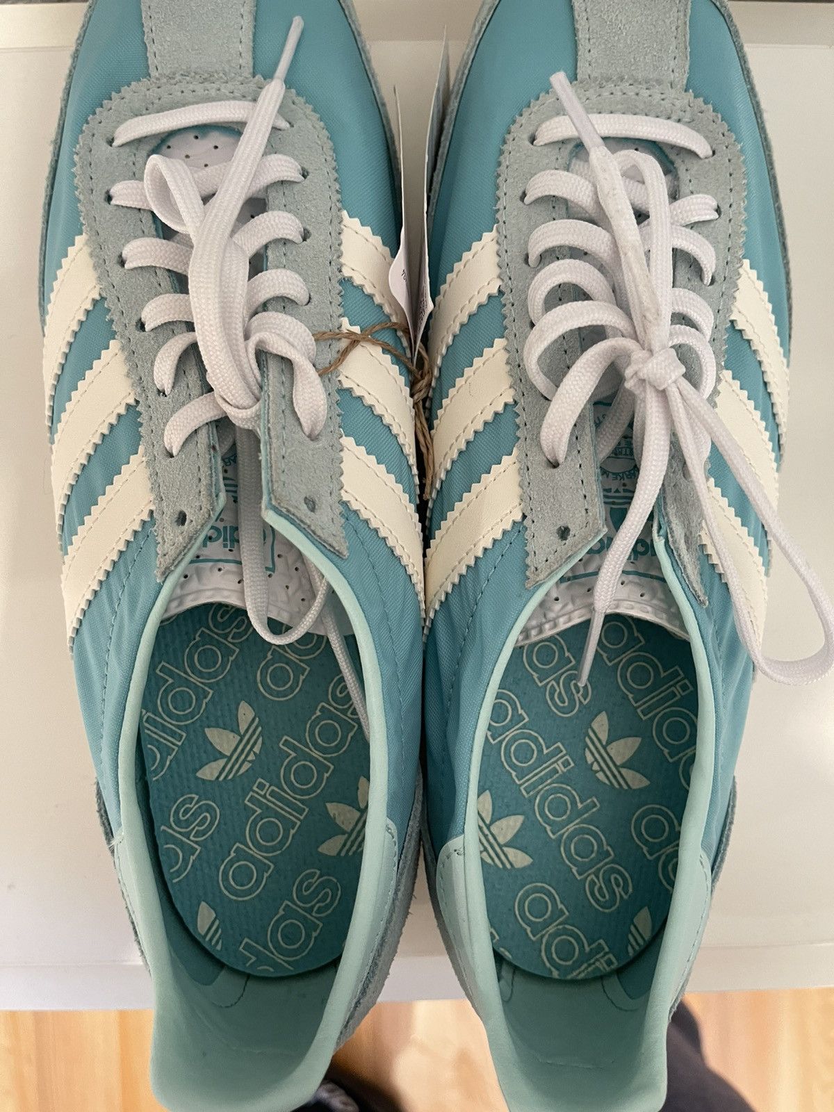 Adidas Adidas SL 72 OG W Women's Teal and White Sneakers Size US 8 / IT 38 - 5 Thumbnail