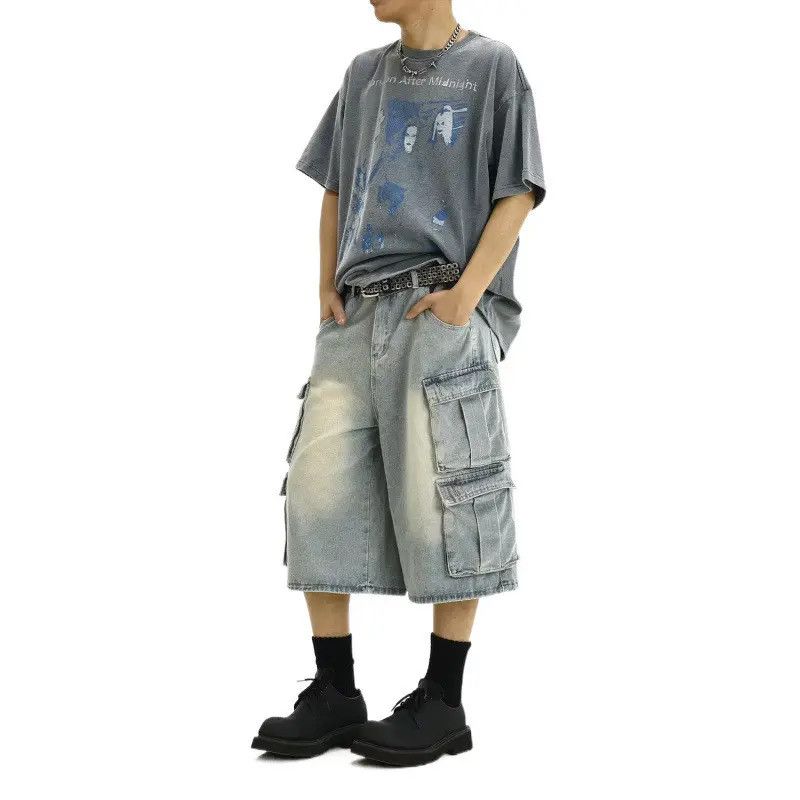 Japanese Brand × Jean Retro loose pocket denim shorts Size US 32 / EU 48 - 5 Thumbnail