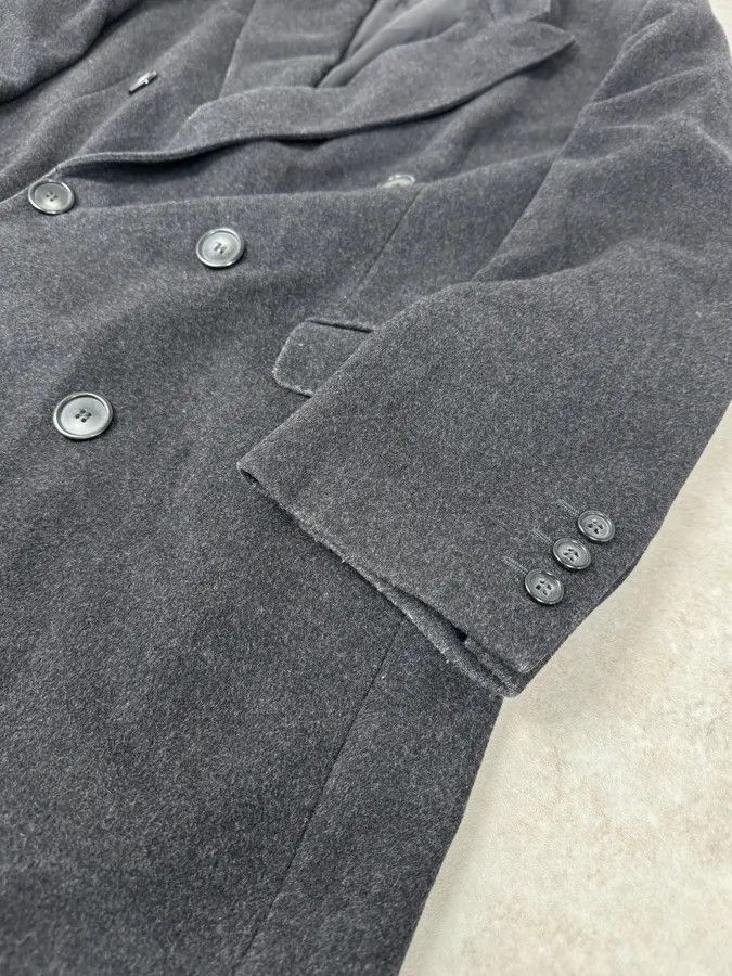 Yves Saint Laurent 1990s Yves Saint Laurent Grey Wool & Cashmere Trench Coat Size US L / EU 52-54 / 3 - 6 Thumbnail