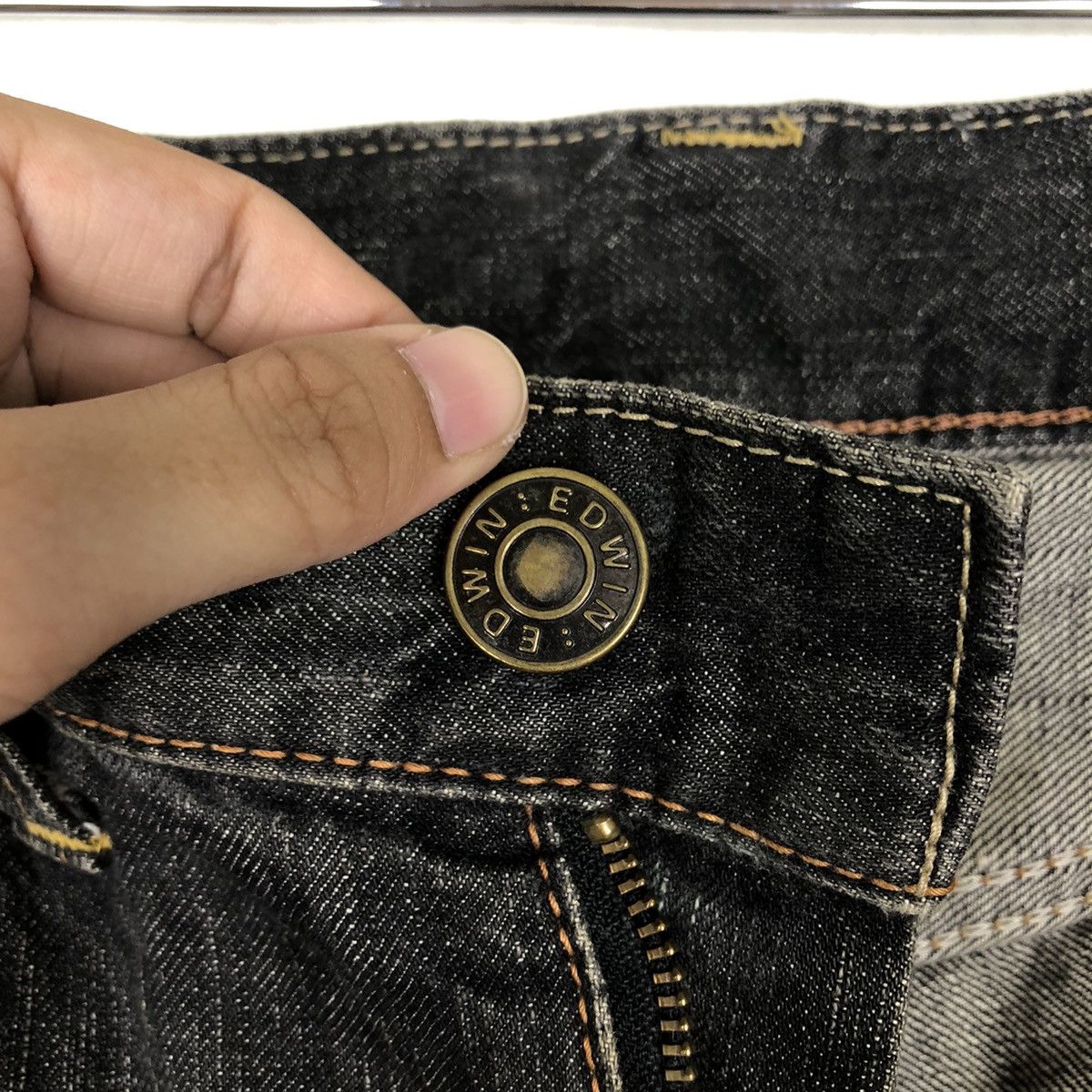 Edwin 🔥VINTAGE EDWIN 503 MADE IN JAPAN STRAIGHT PUNK DESIGN BLACK Size US 34 / EU 50 - 13 Thumbnail