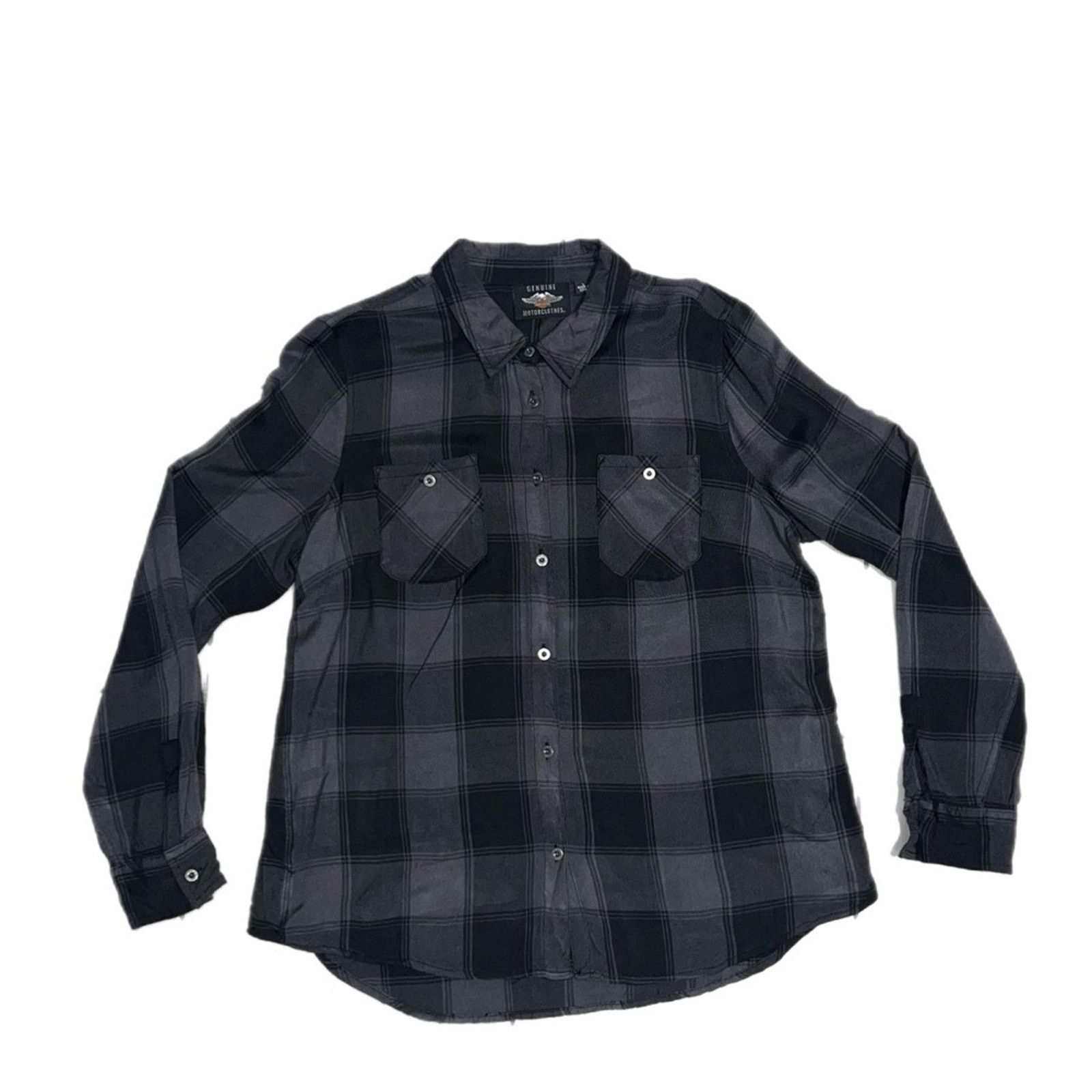 Harley Davidson Harley Davidson Black Plaid Long Sleeve Button-Up Size US L / EU 52-54 / 3 - 1 Thumbnail