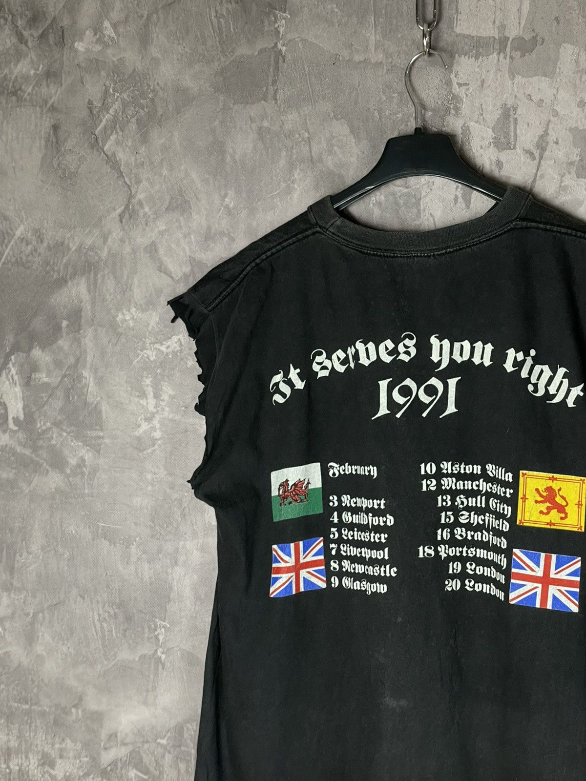 Band Tees × Vintage Motorhead Crazy 1991 Cutoff Lemmy Tour Single stich Tee Size US M / EU 48-50 / 2 - 12 Thumbnail