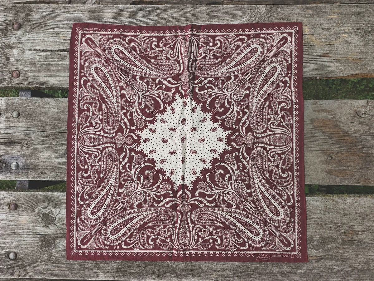 RRL Ralph Lauren RRL Indigo Turn of the Century Paisley Bandanna Scarf Size ONE SIZE - 1 Thumbnail
