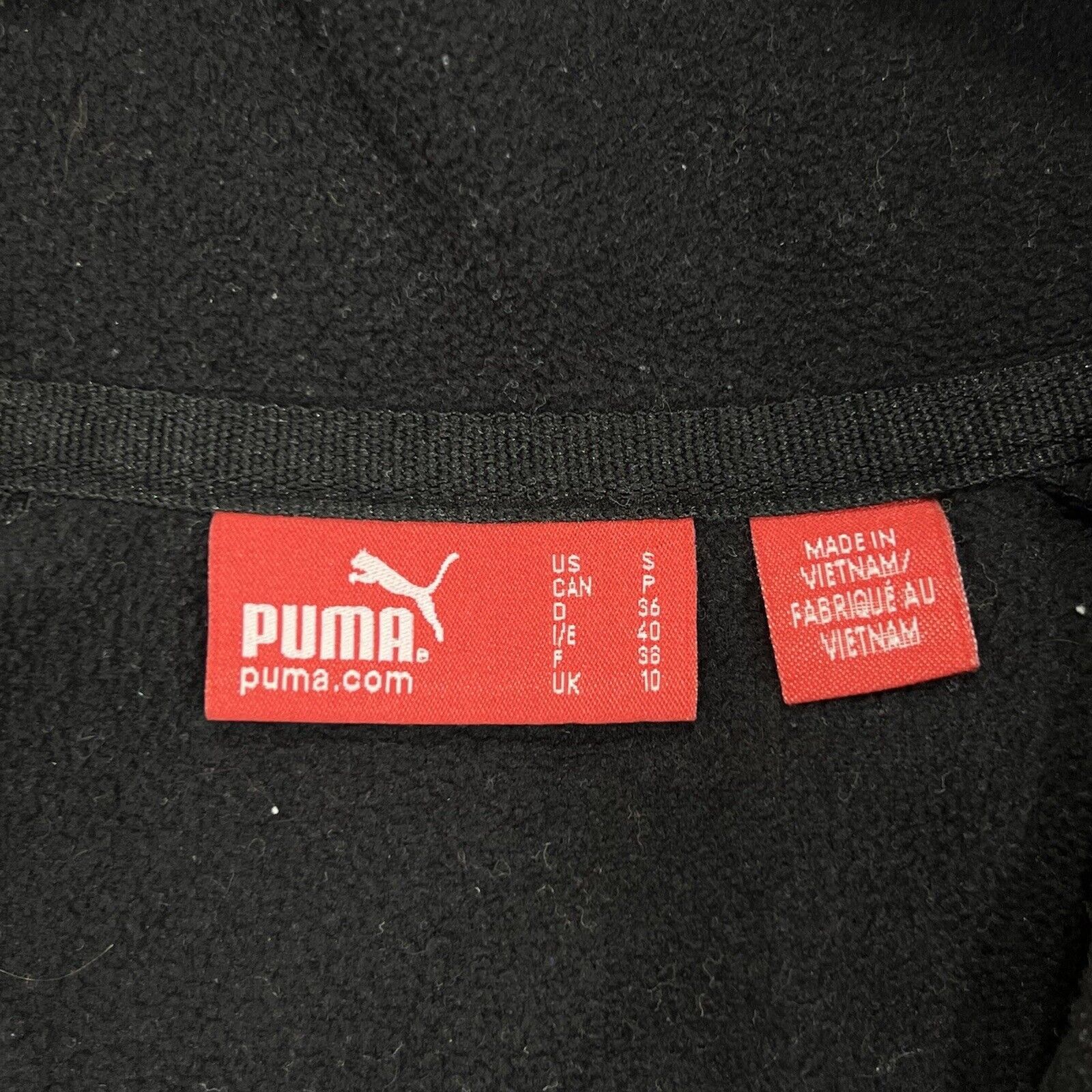 Puma PUMA Full Zip Athletic Black Sweatshirt With Pockets Size S / US 4 / IT 40 - 3 Thumbnail