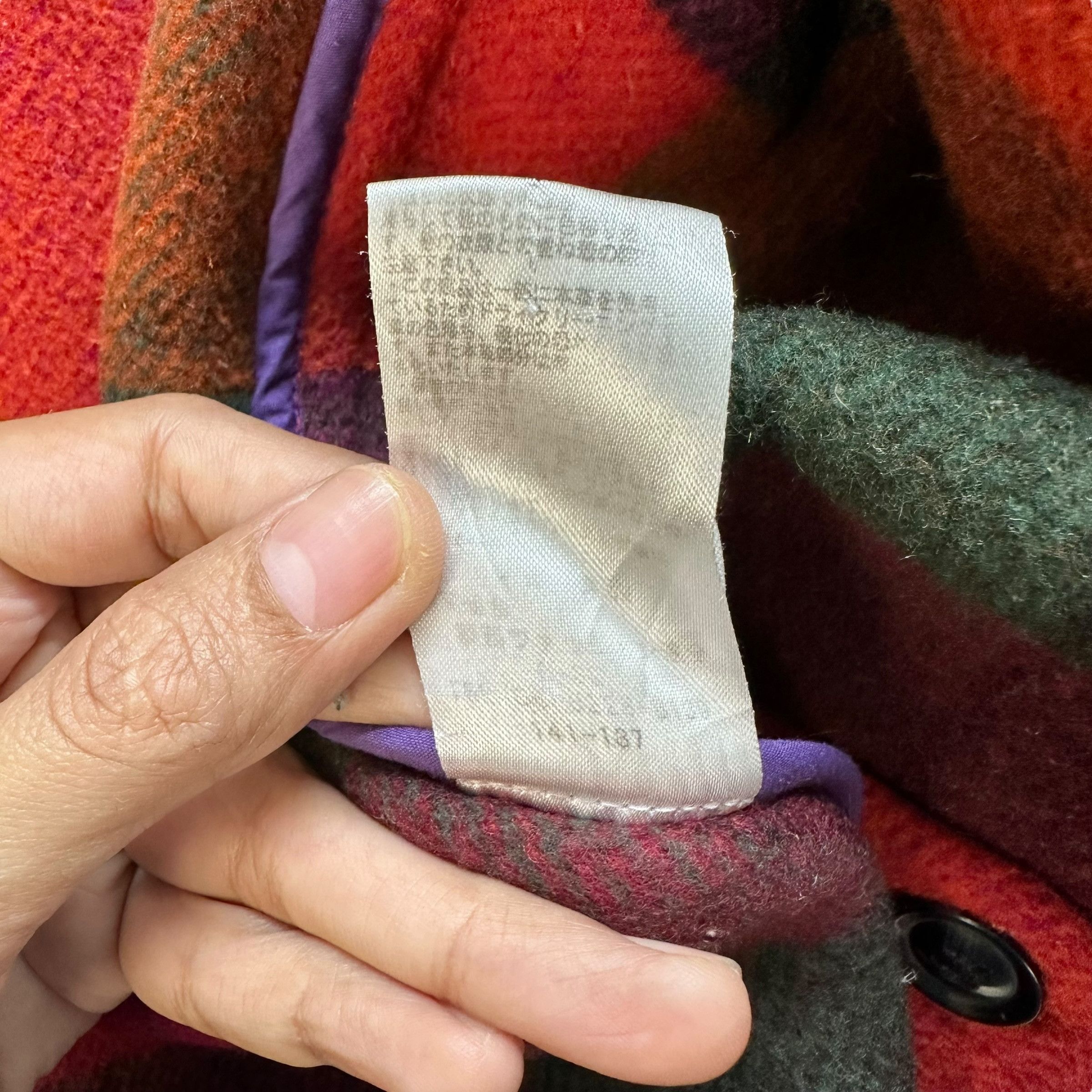 Vintage CALIBURN Made in England Orange Wool Coat Jacket #A54-1247 Size US S / EU 44-46 / 1 - 10 Thumbnail