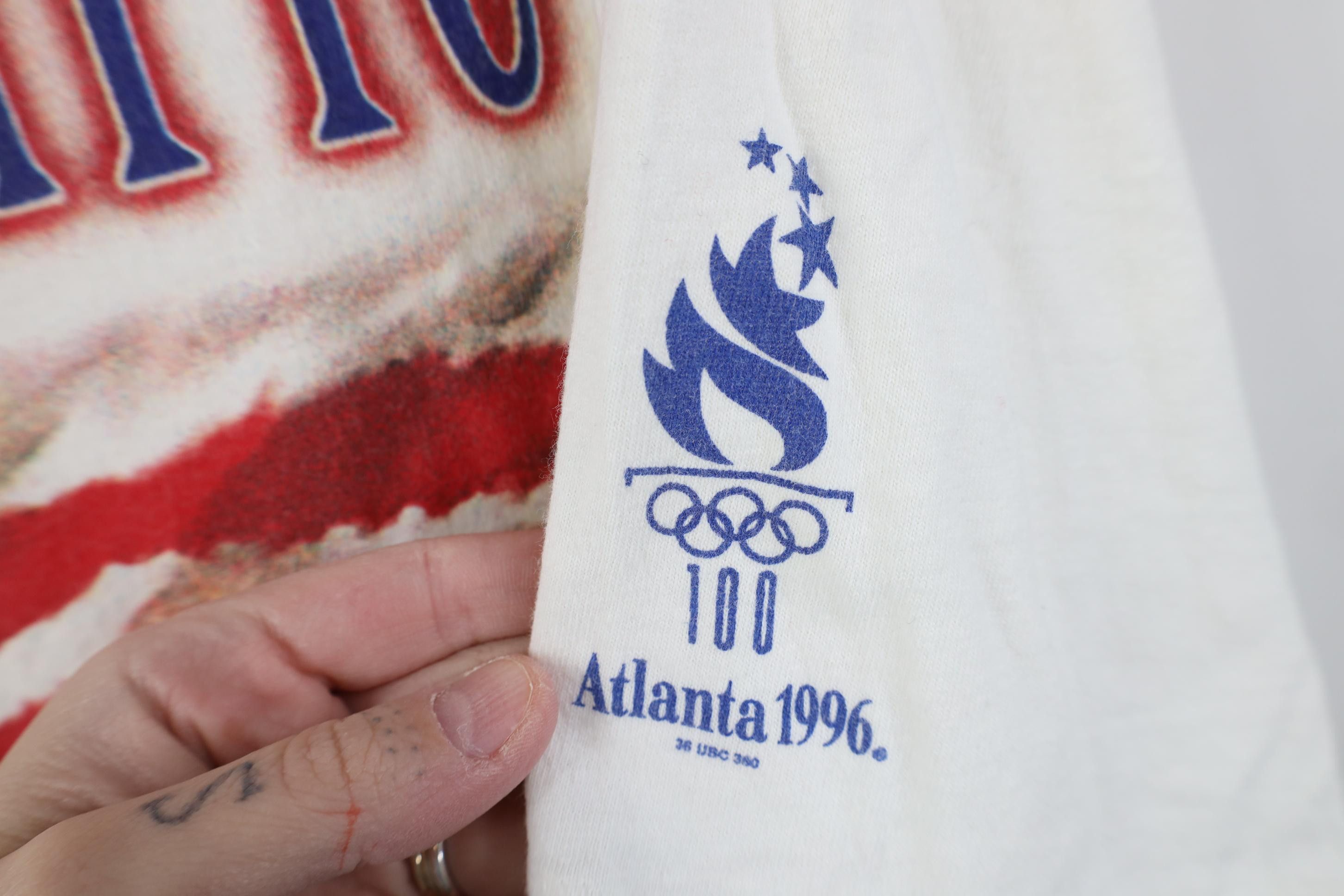 Vintage Vintage 90s 1996 Olympics Coca Cola Short Sleeve T-Shirt Size US XL / EU 56 / 4 - 4 Thumbnail