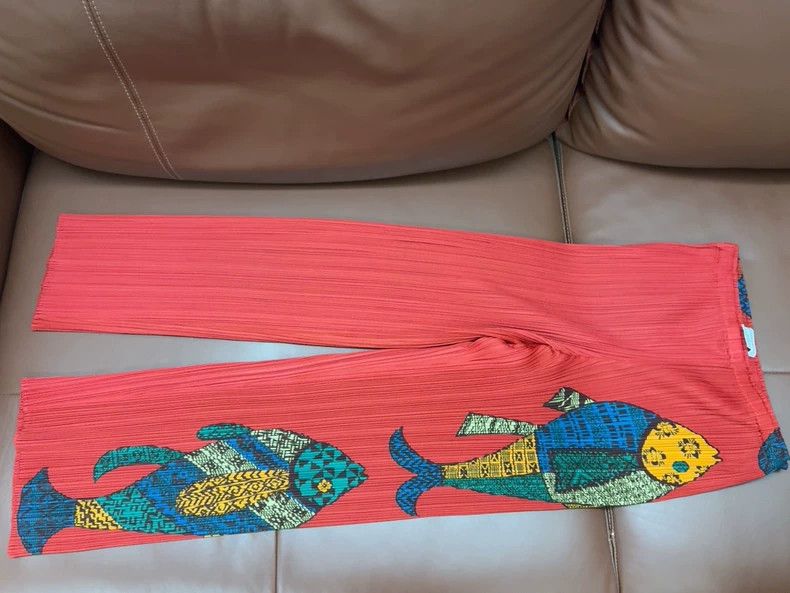 Issey Miyake Issey Miyake size:1 Red "Yearly Abundance" long pants Size 31" - 4 Thumbnail